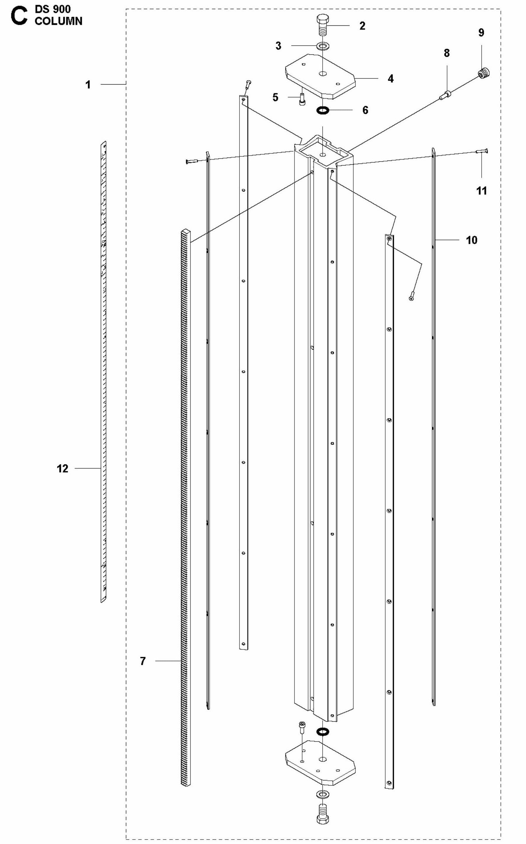 DS 900 Column Assembly Parts