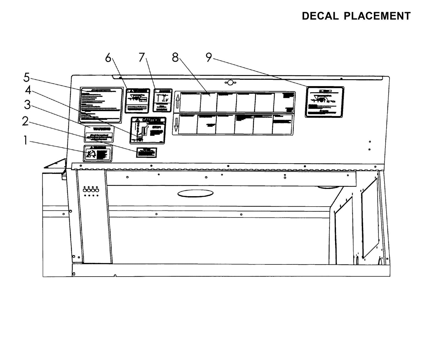 Maxi-Lite Laydown 15-20KW-Decal Placement 5 Parts By Allmand