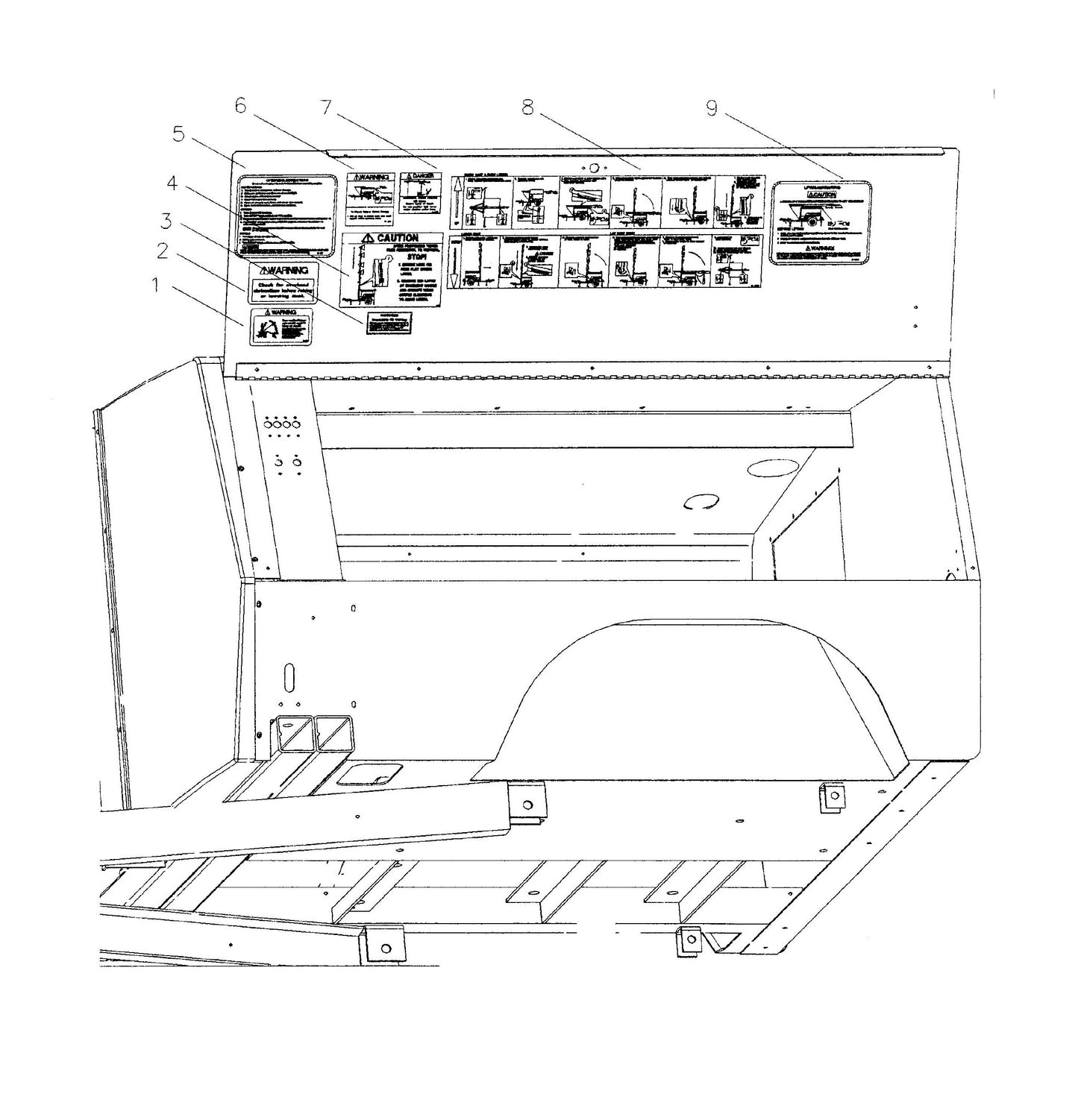 Maxi-Lite Laydown 6-8KW-Decal Placement 5 Parts By Allmand