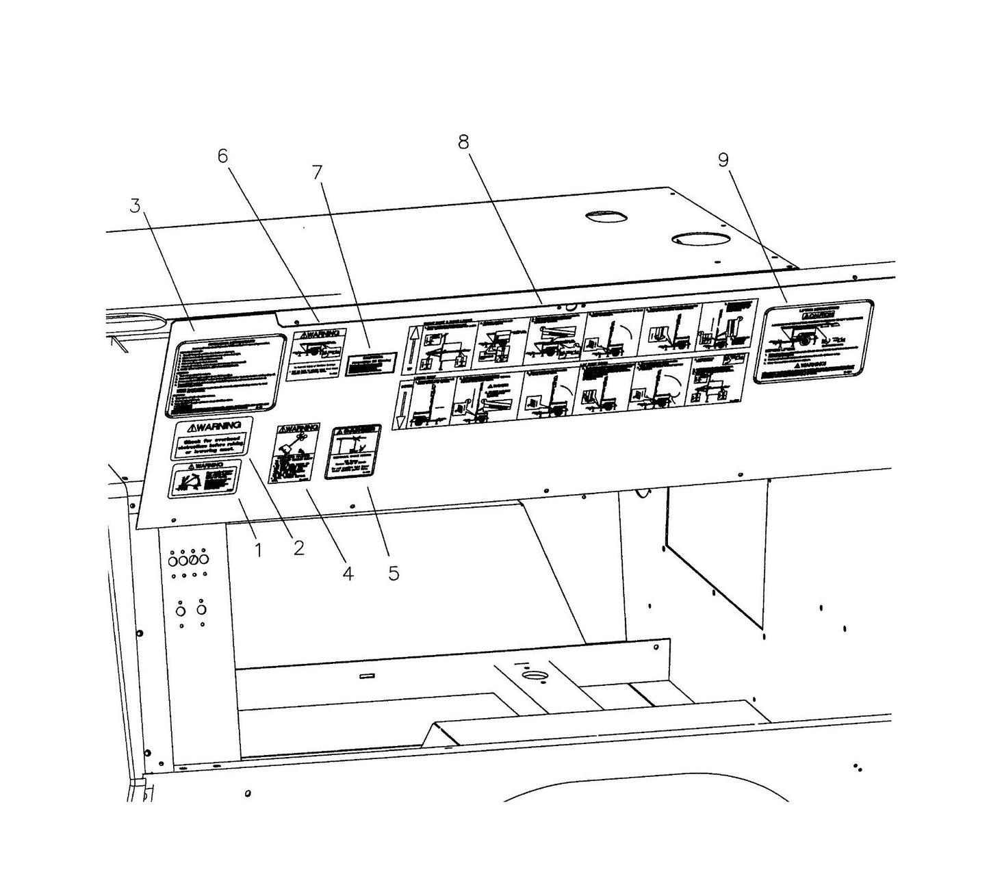 Maxi-Lite Hydraulic Tower-Decal Placement 5 Parts By Allmand