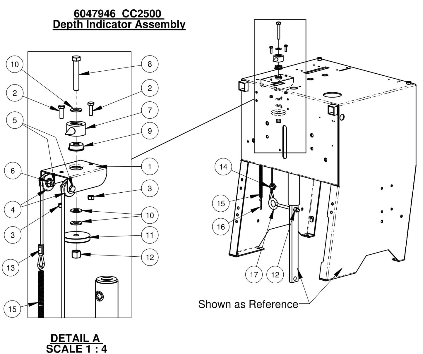 CC2500 Depth Indicator Assembly