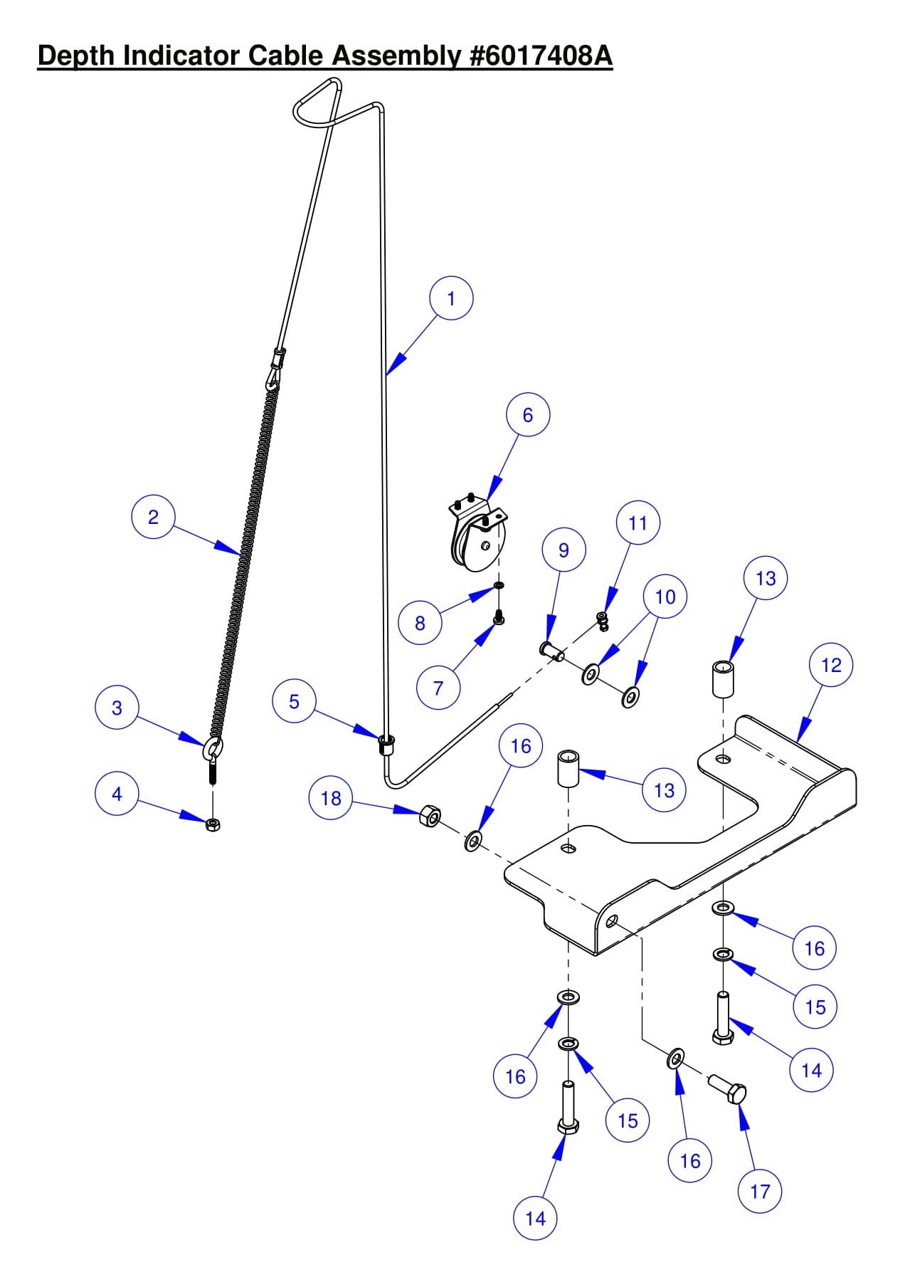 CC7574DK Depth Indicator Cable assembly