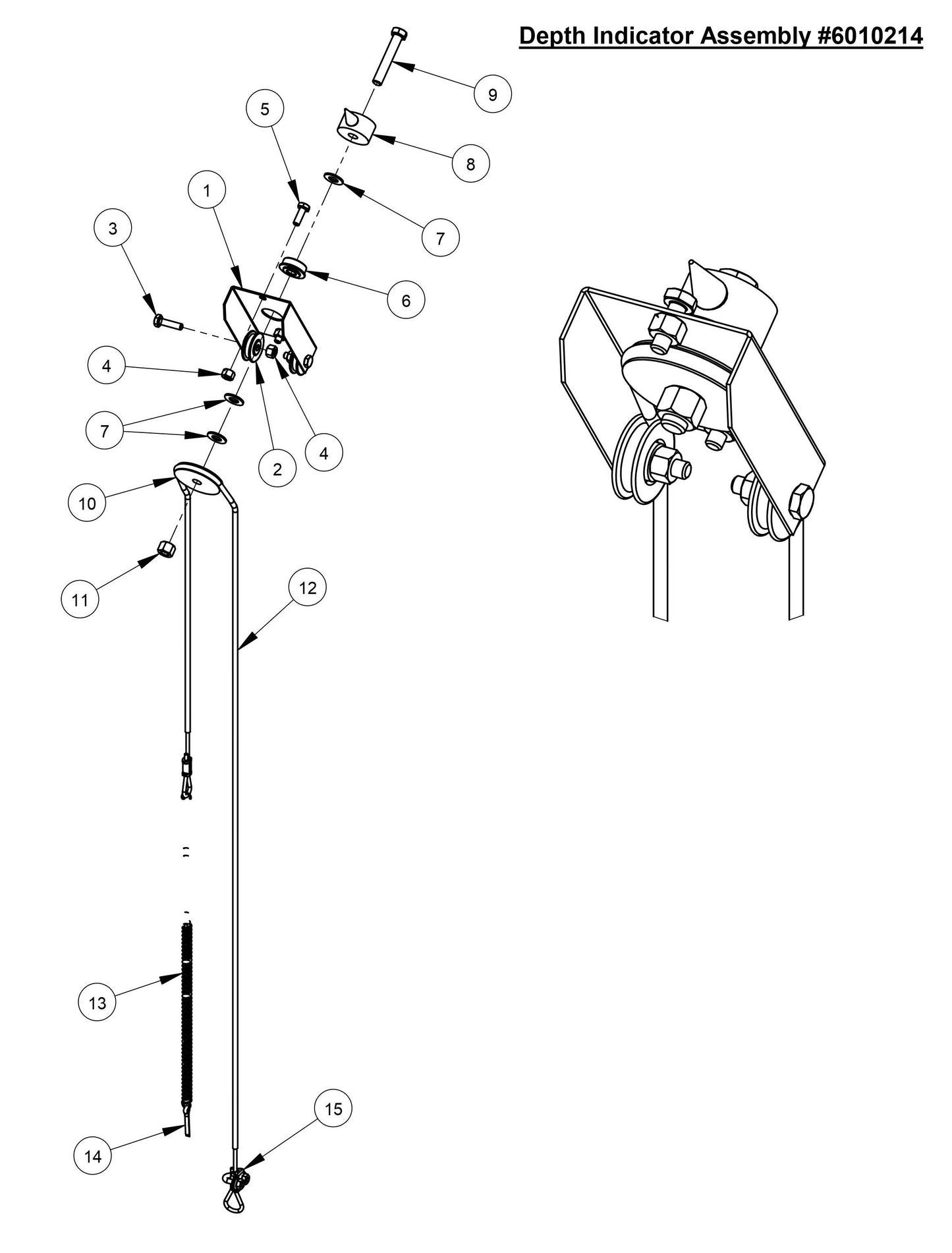 CC3700TE Depth Indicator Assembly