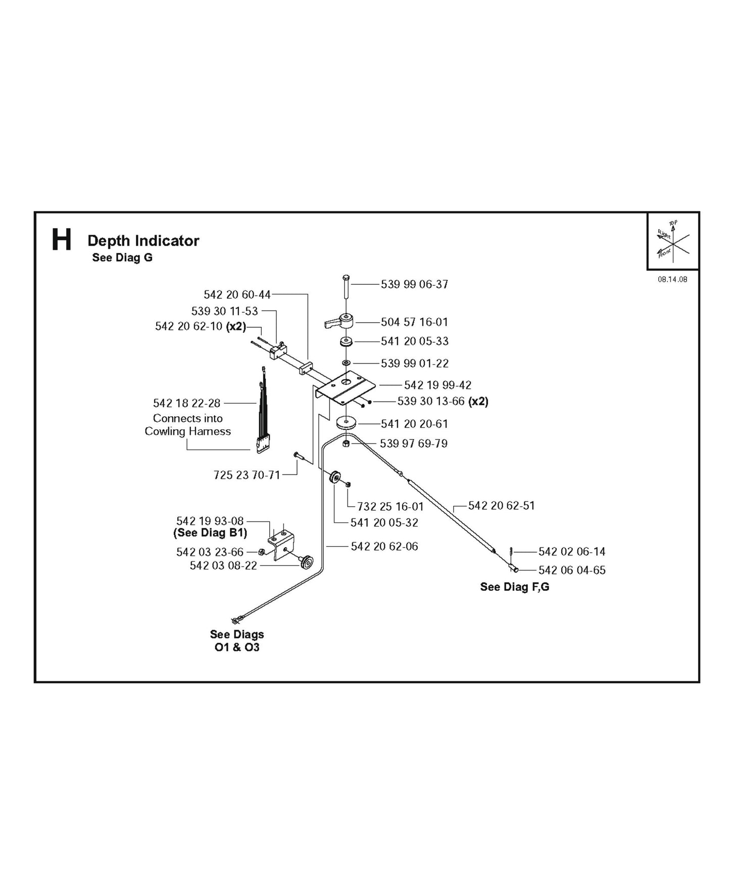 Depth Indicator Parts for FS4800 D By Husqvarna