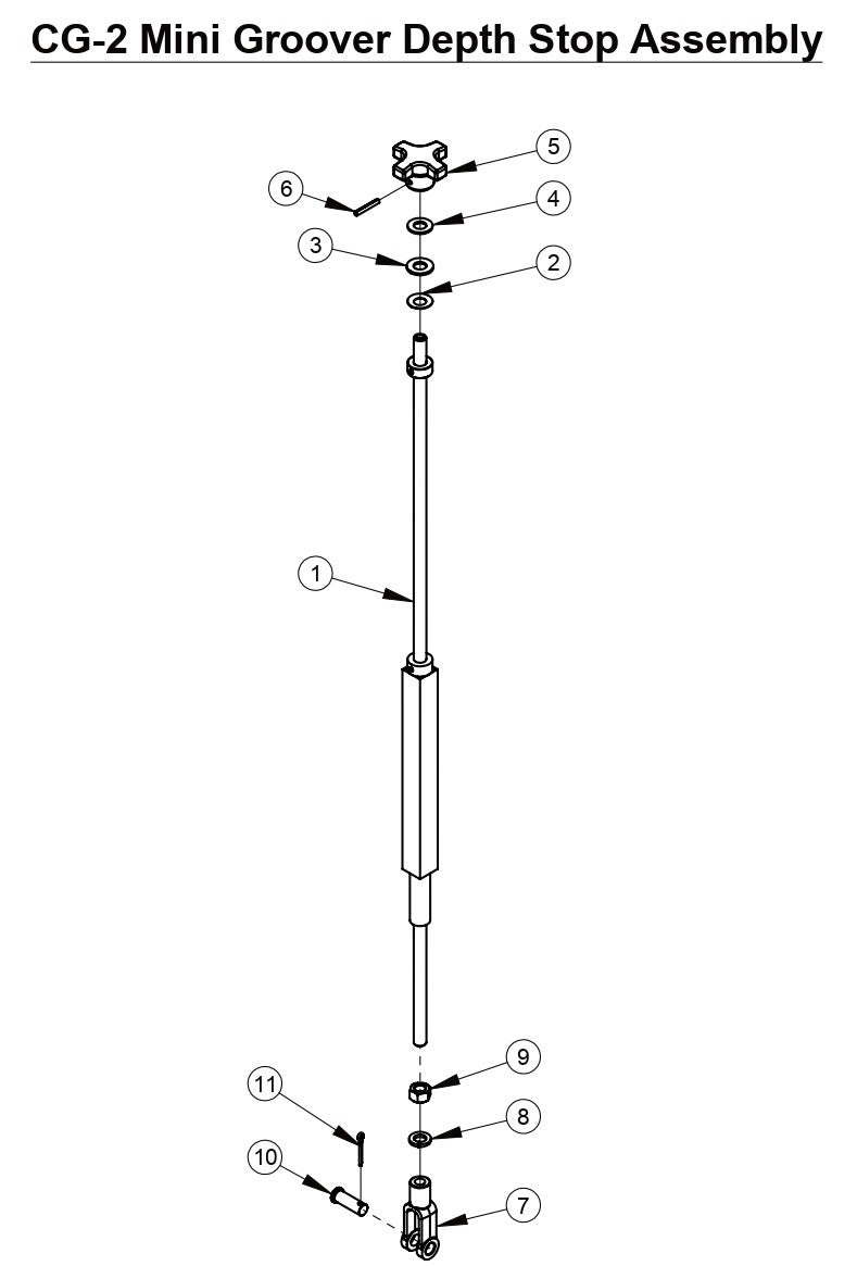 CG-2 (Electric) Mini Groover Depth Stop Assembly