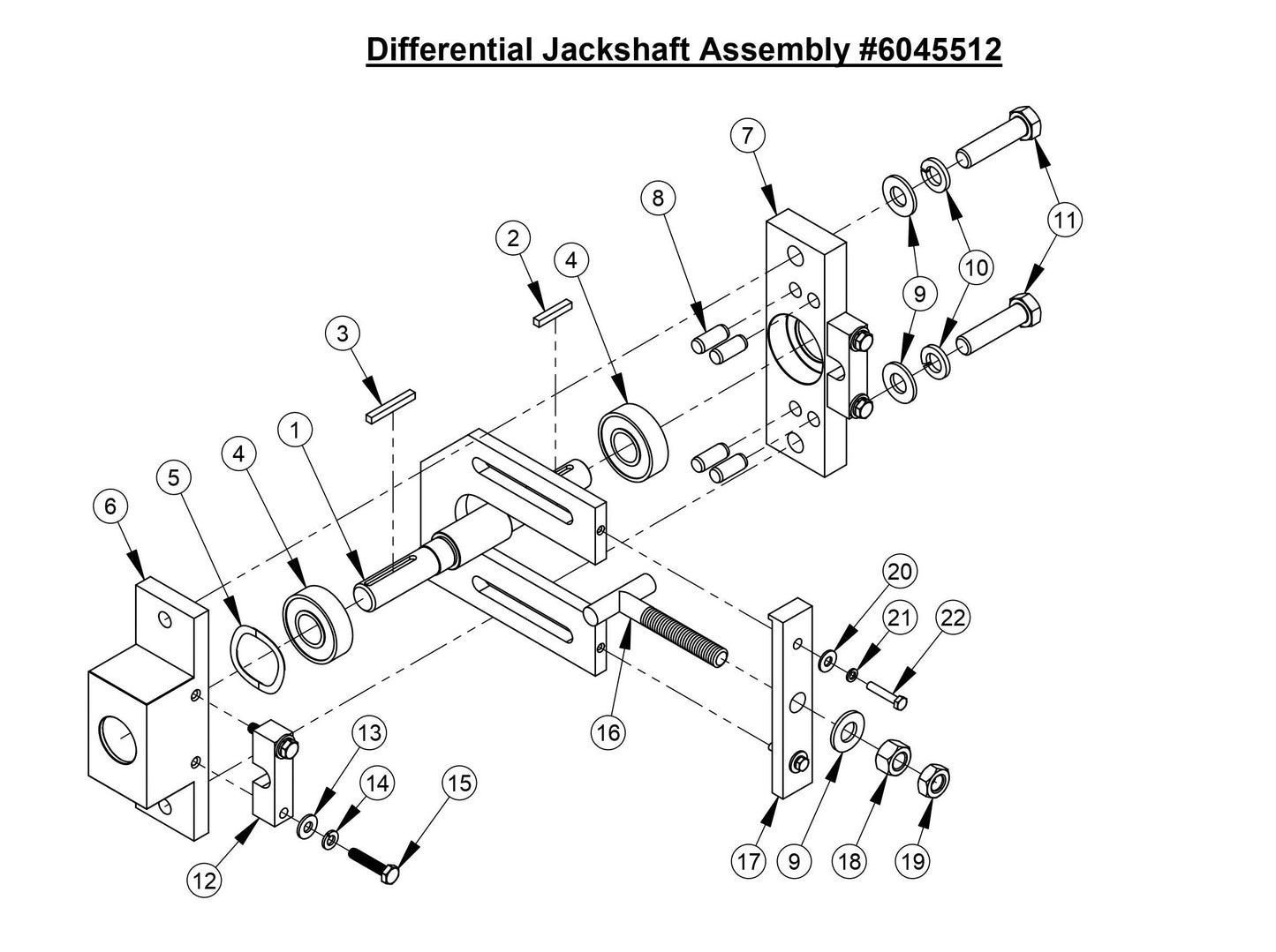 CC4144DXL Differential Jackshaft Assembly