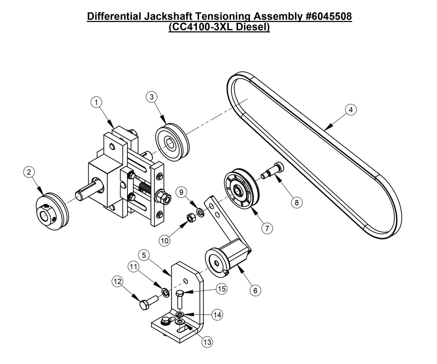 CC4144DXL-3 Differential Jackshaft Tensioning Assembly