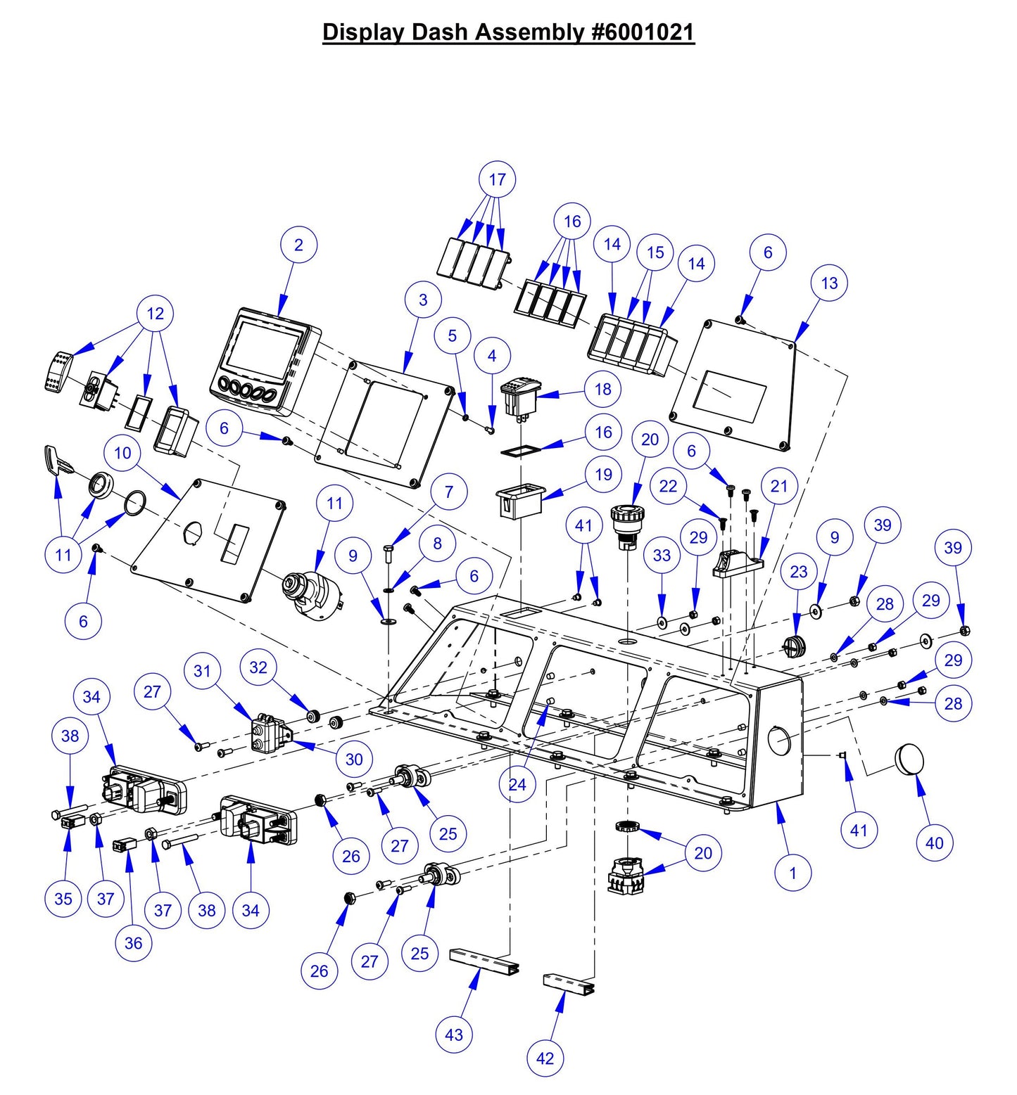 CC5049 Display Dash Assembly