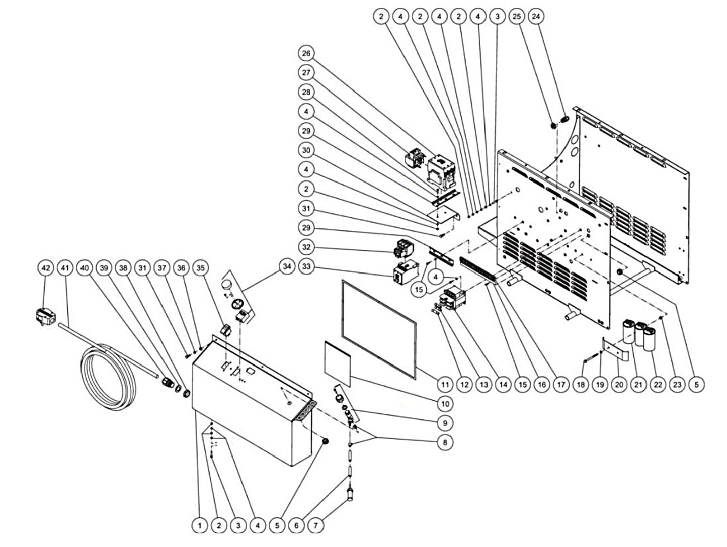 HHS-2004-1E2A/1E2G/1E8A/1E8G, HHS-3004-1E2A/1E2G/1E8A/1E8G, HHS-3005-1E2A/1E2G/1E8A/1E8G Electric Box Assembly Parts By MiTM