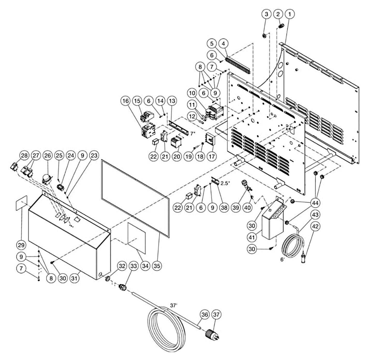 HHS-2004-2E9G Electric Box Assembly Parts by MiTM