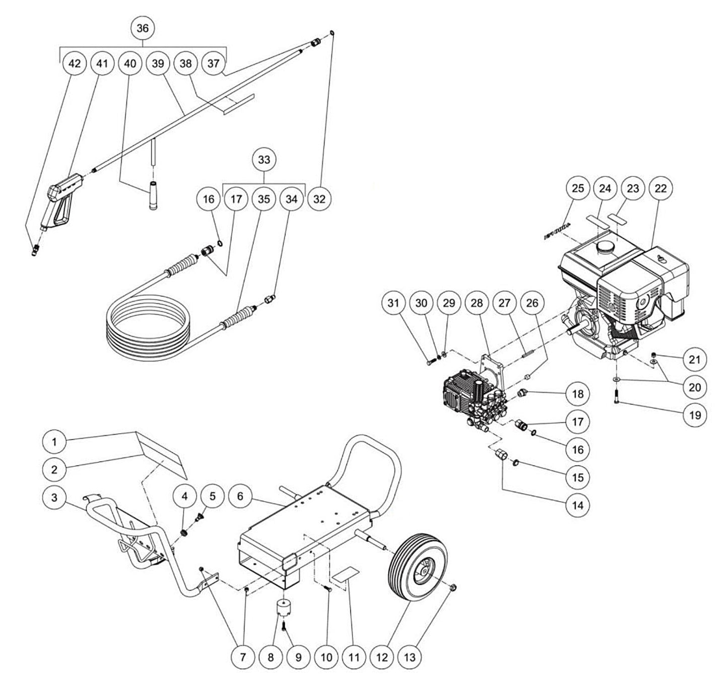 JP-4004-1MHB/1MRB (sn:10534500-10741768) Frame Assembly Parts by MI-T-M