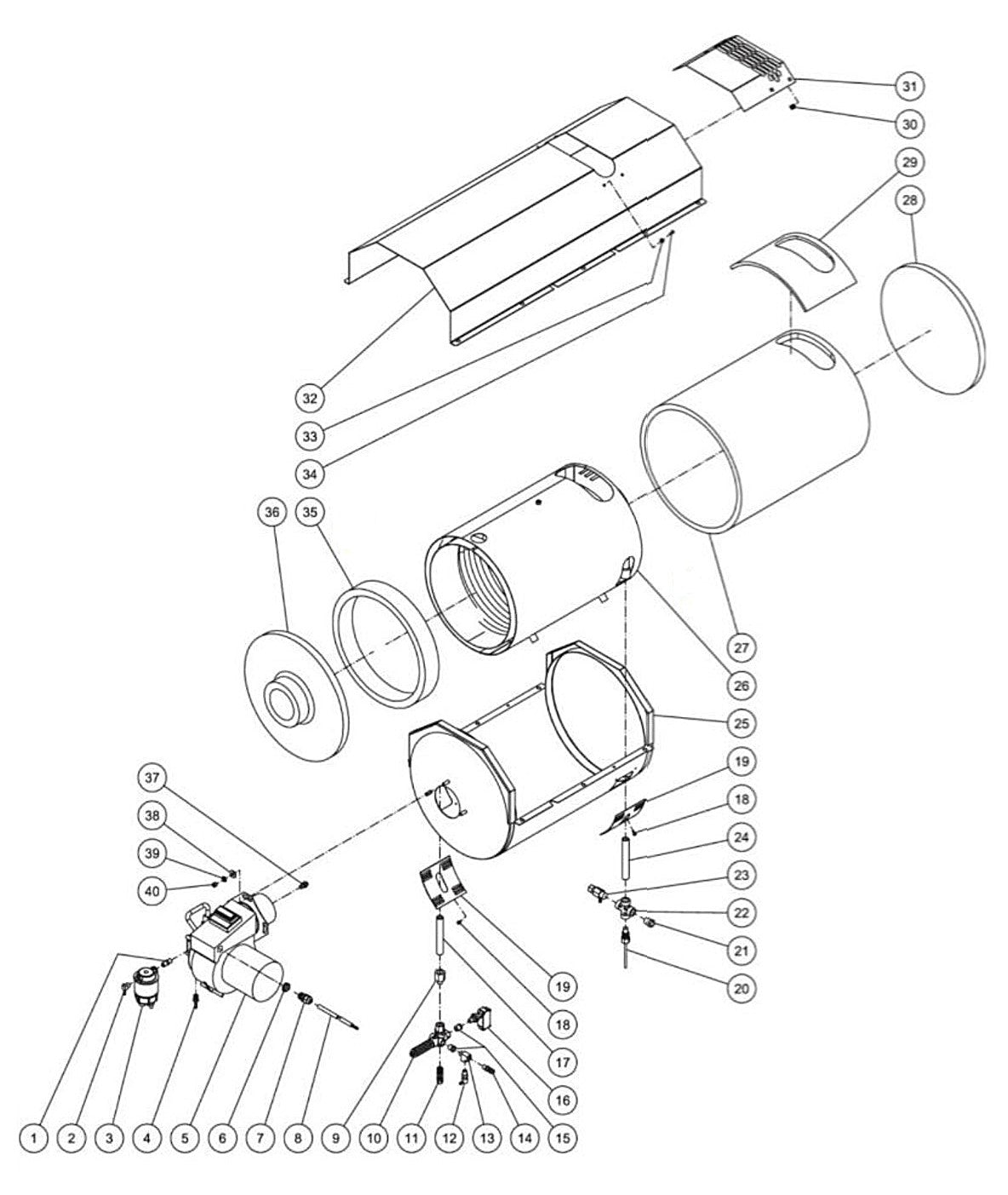HVS-4004-0V6A Heat Exchange Assembly Parts by Mi-T-M