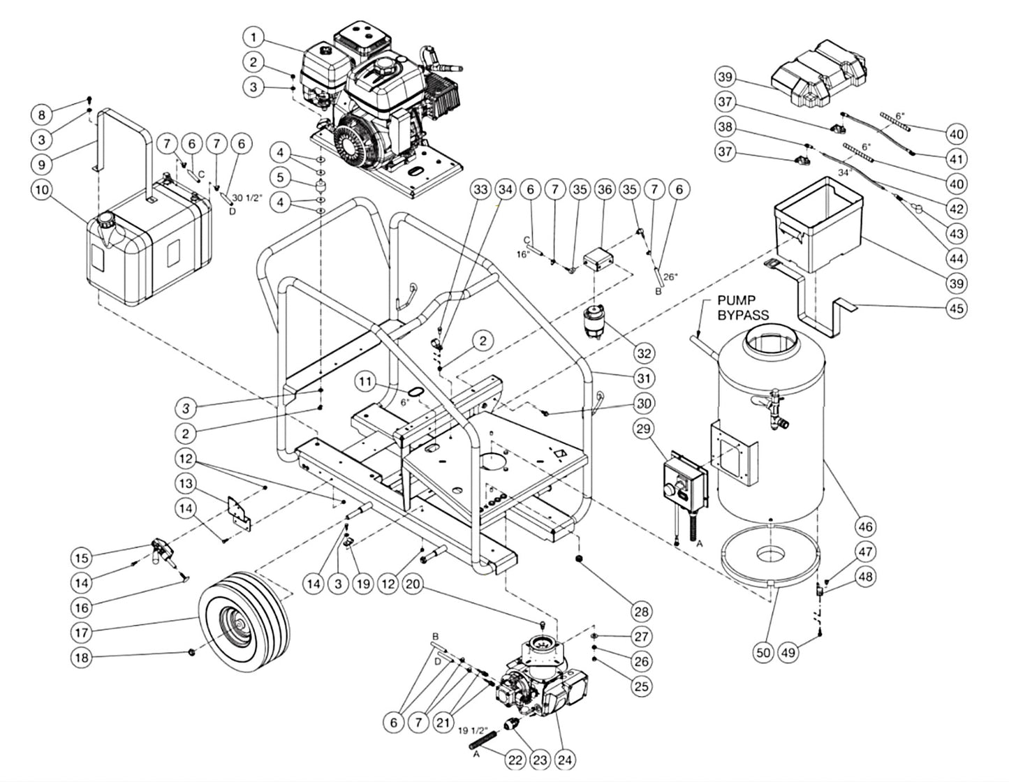 DHG-4004-D0V6G (sn:0-15122892),(sn:15122893-15152764) Direct Drive Unit Assembly Parts by Mi-T-M