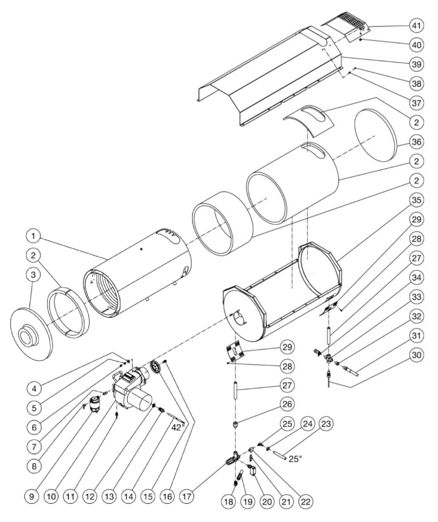 HVS-3008 Heat Exchange Assembly Parts by Mi-T-M.