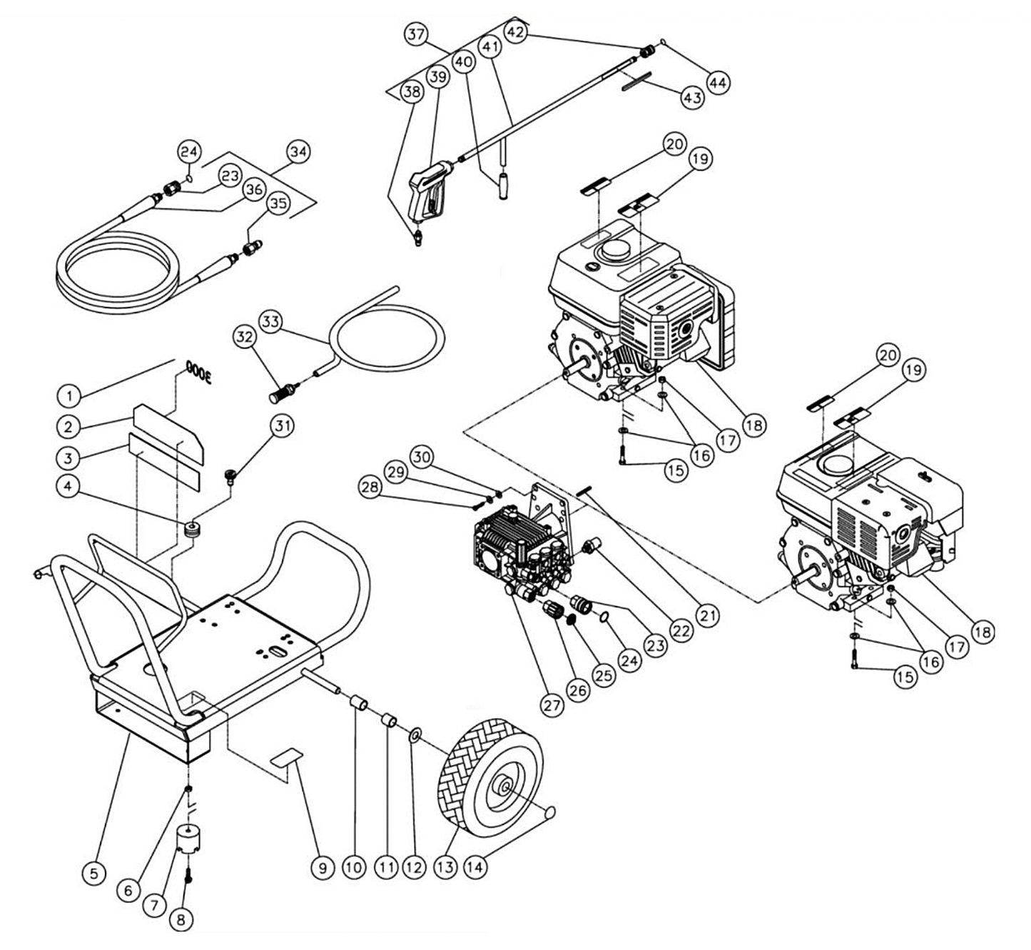 JP-3003-0MHB/0MVB (sn:10070001-10173072) Frame Assembly Parts by Mi-T-M