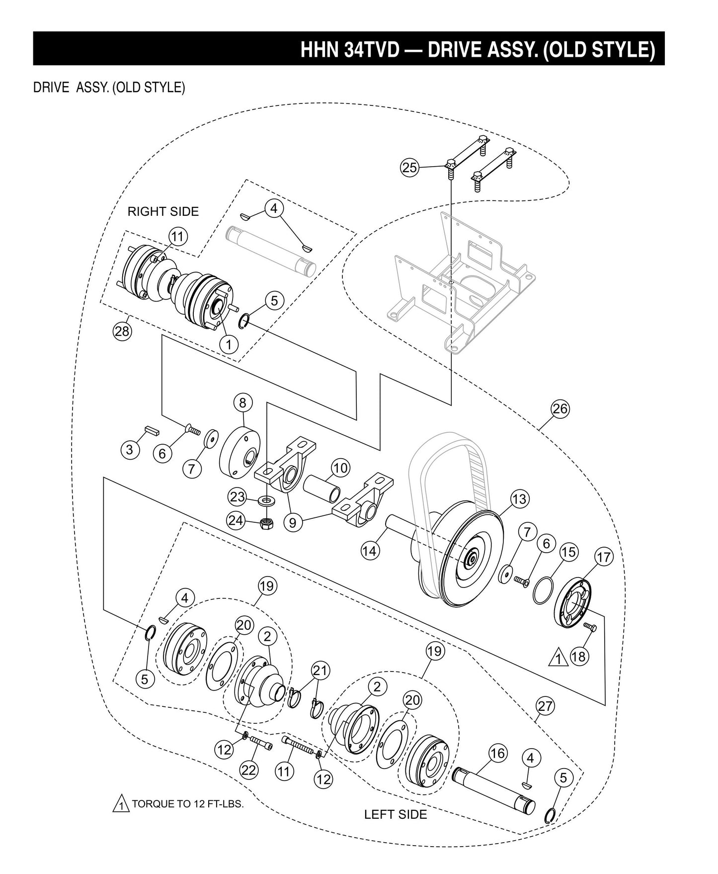 HHN-34TVD Drive Assembly (Old Style)