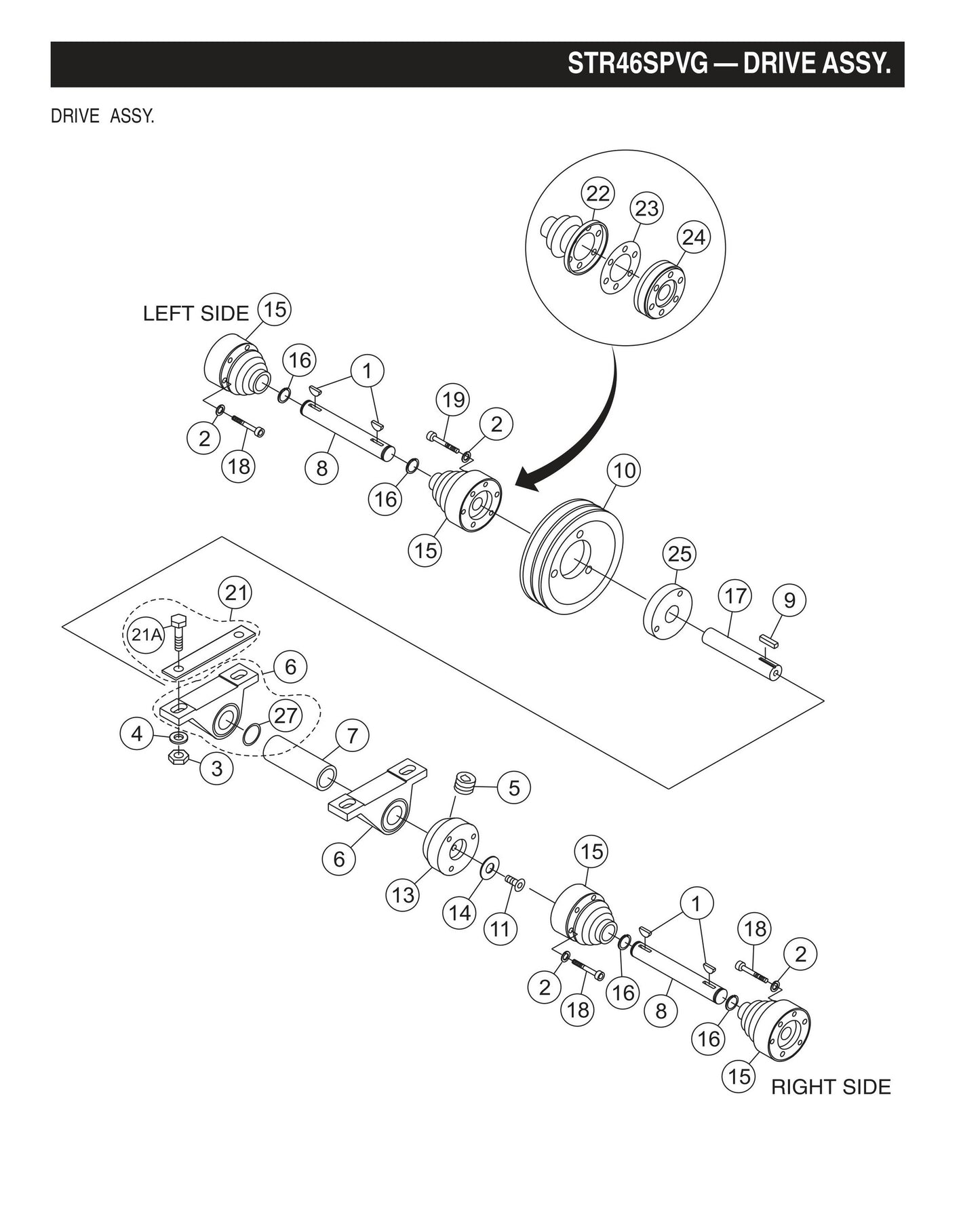 STR46SPVG STOW-Drive Assembly
