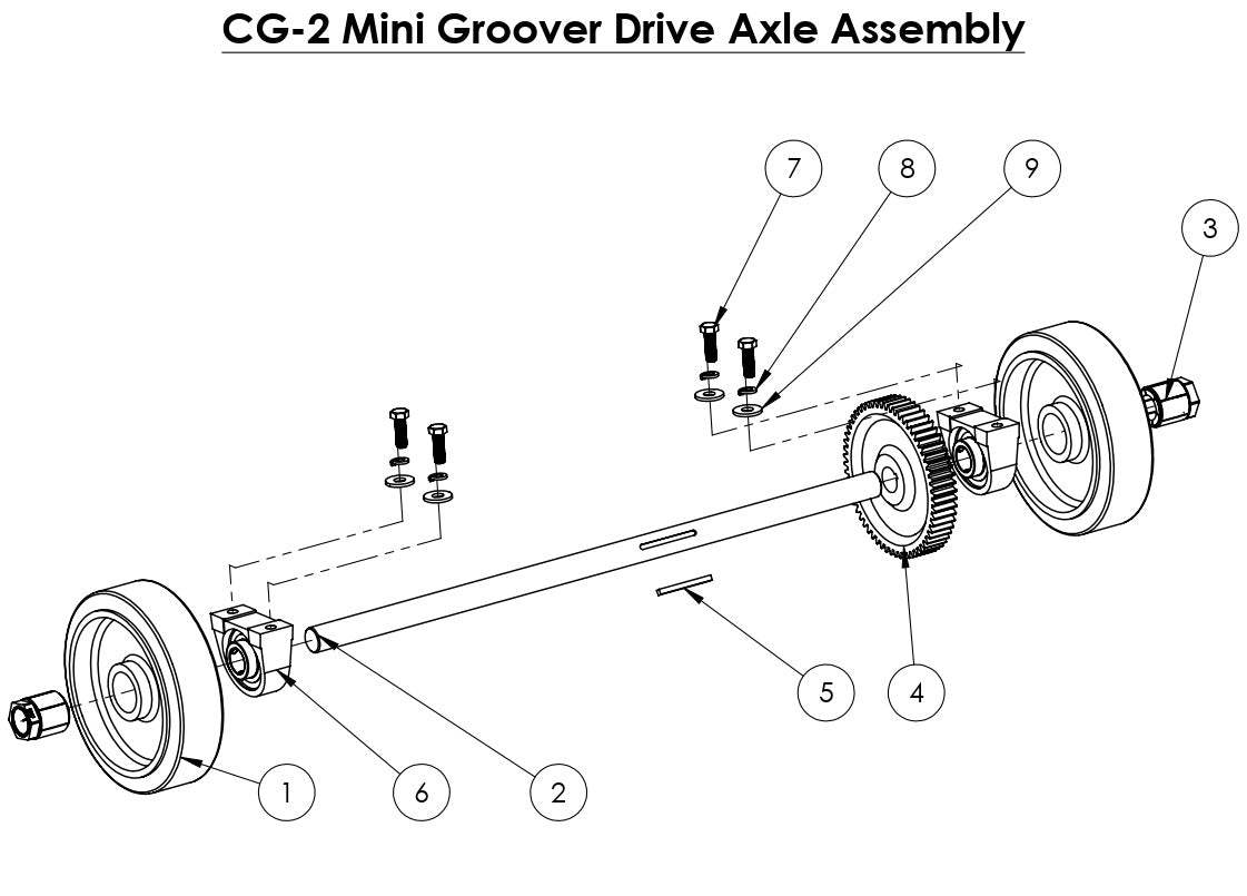 CG-2 (Electric) Mini Groover Drive Axle Assembly