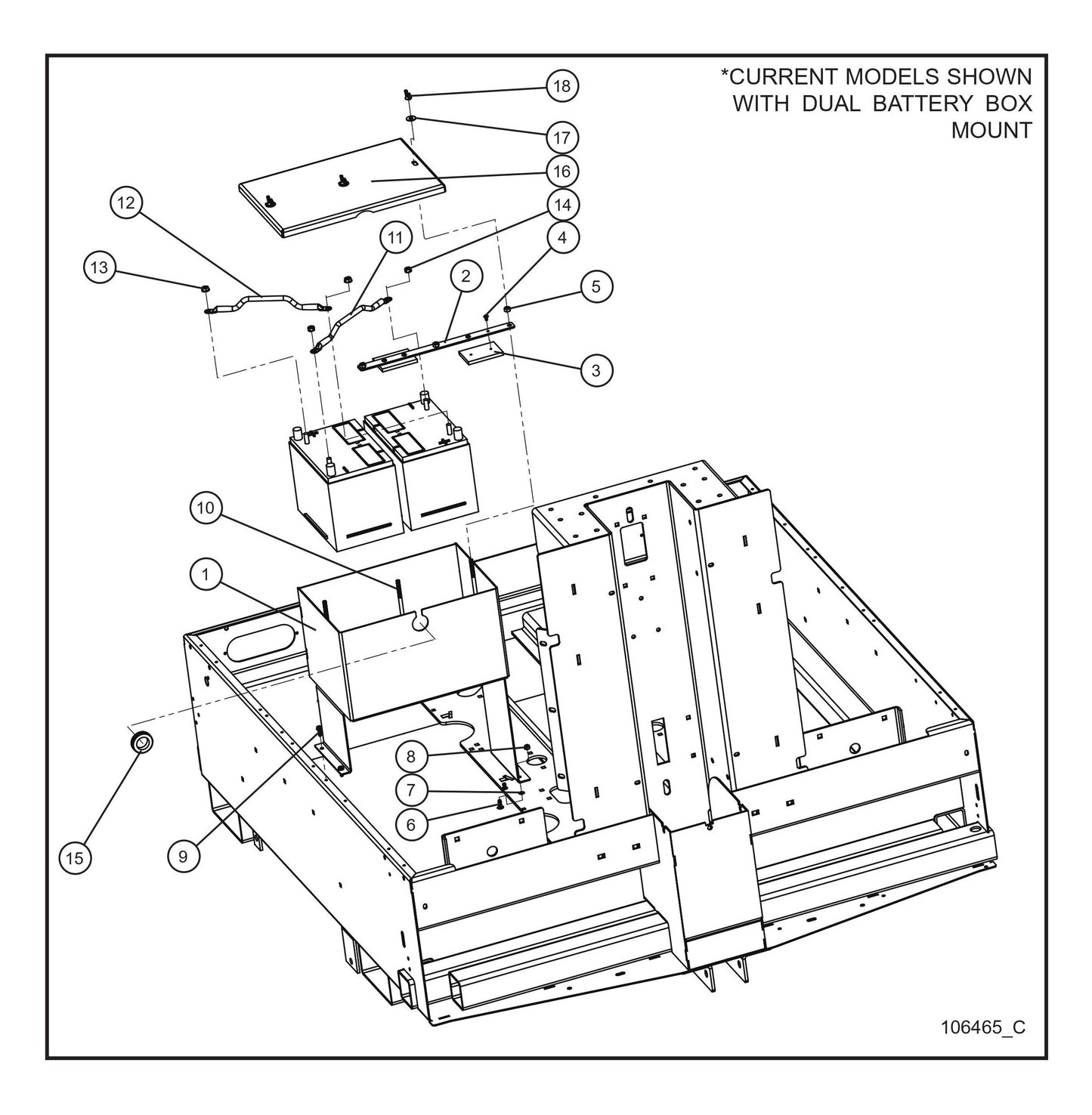 Dual Battery Install Group Parts By Allmand