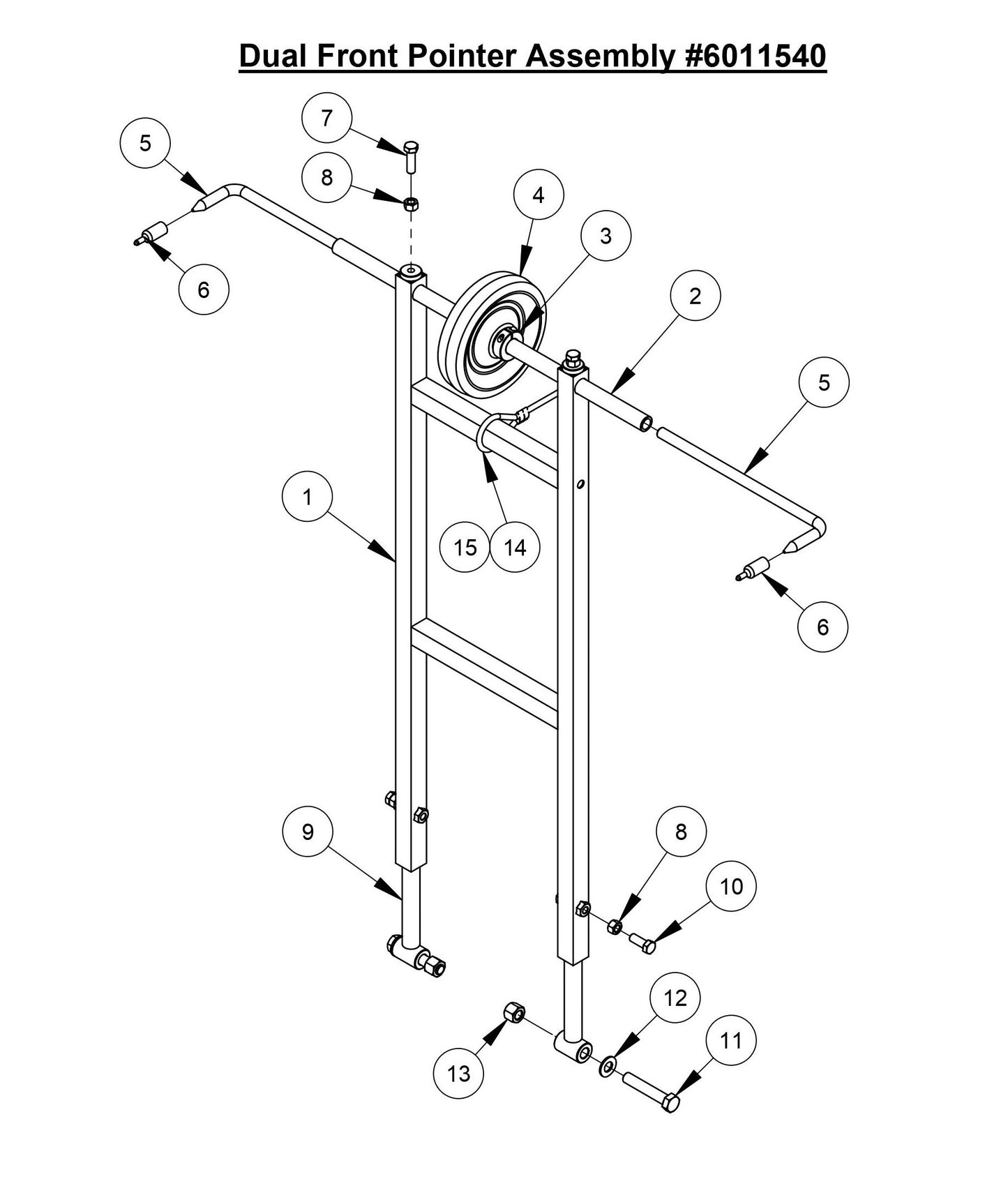 CC3700E Dual Front Pointer Assembly