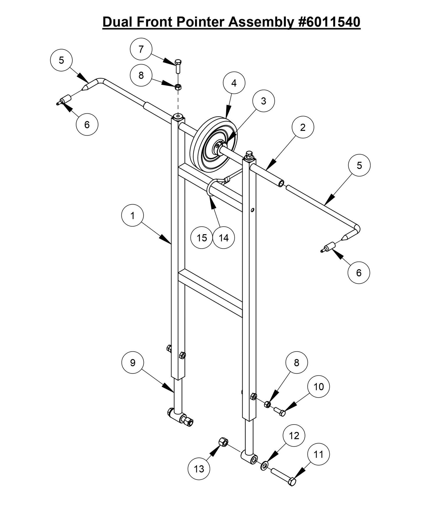CC3700E-3 Dual Front Pointer Assembly