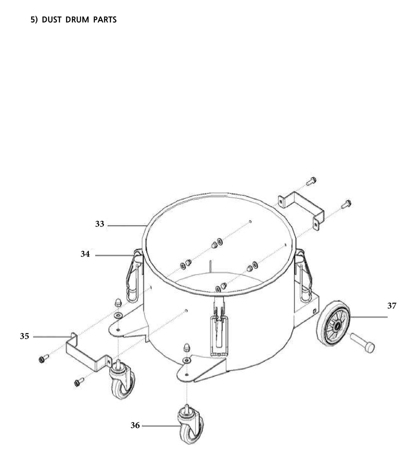CV258C Dust Drum Parts