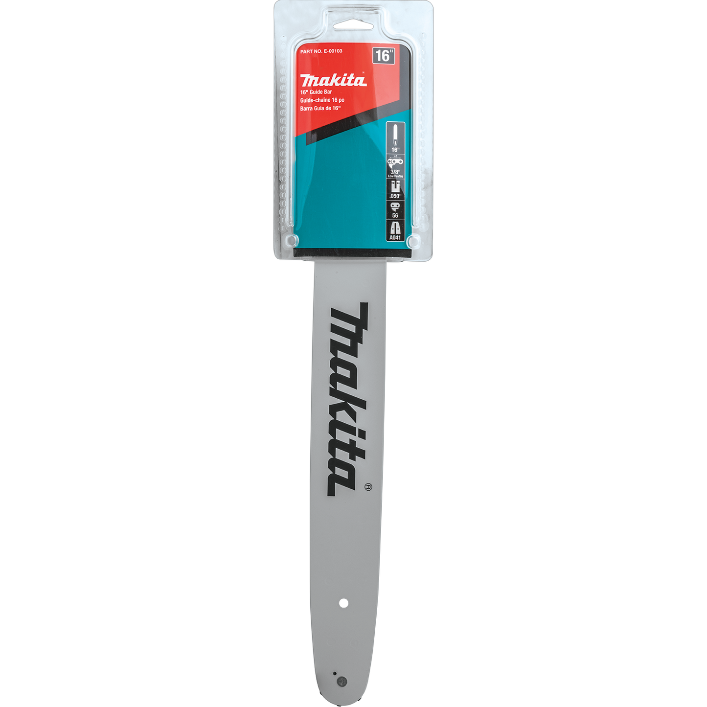 E-00103 16" Guide Bar, 3/8” LP, .050” for Makita Chainsaws