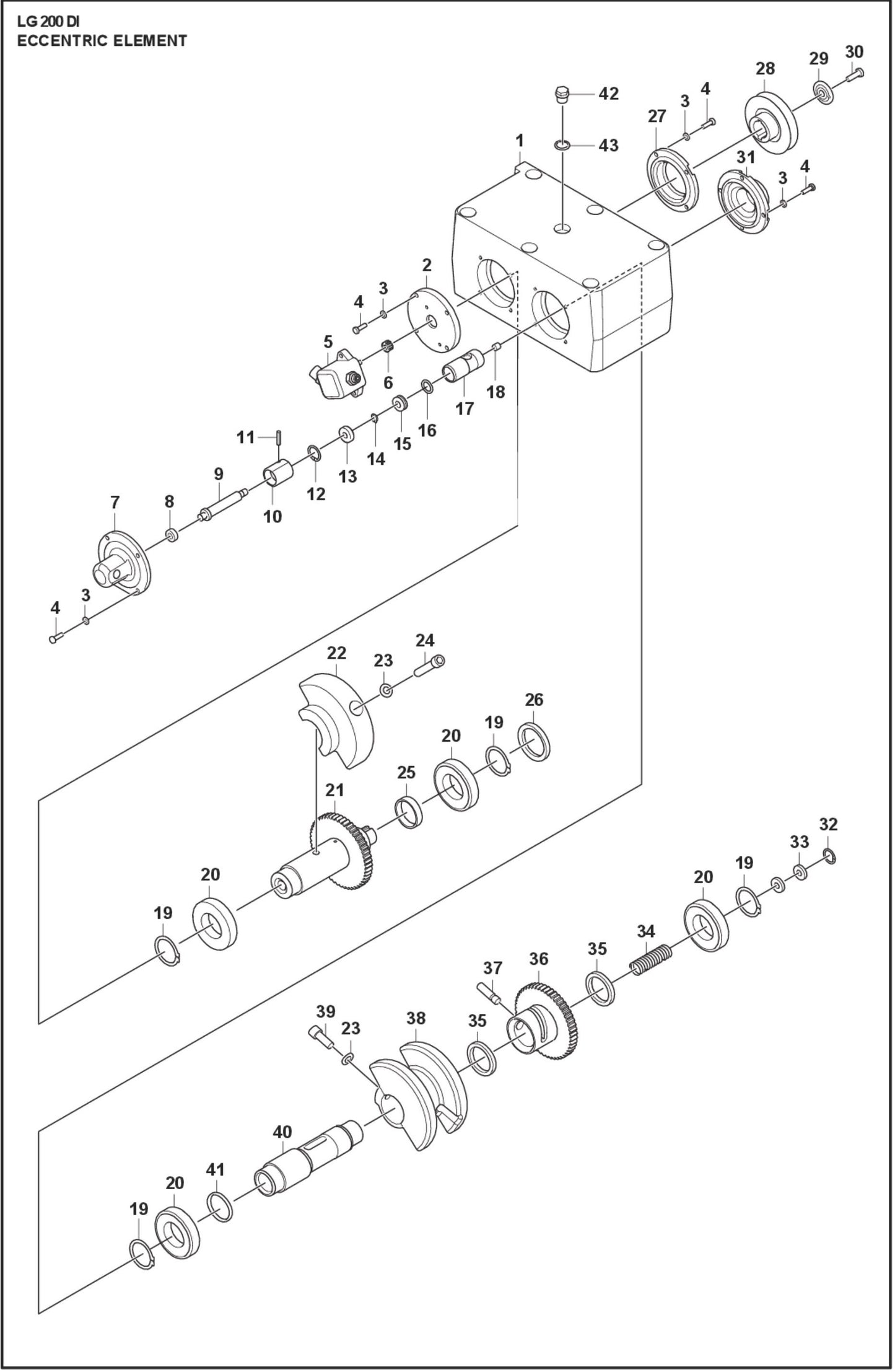 Eccentric Element Parts For LG 200 Diesel By Husqvarna