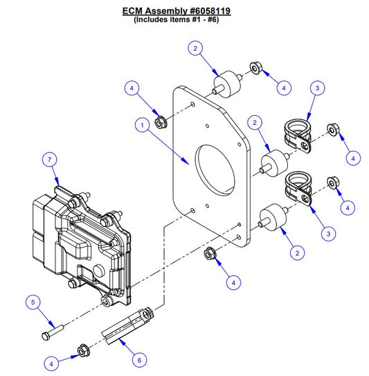 CC5048DCV, CC5048DCV-3, CC5049 ECM Assembly Parts