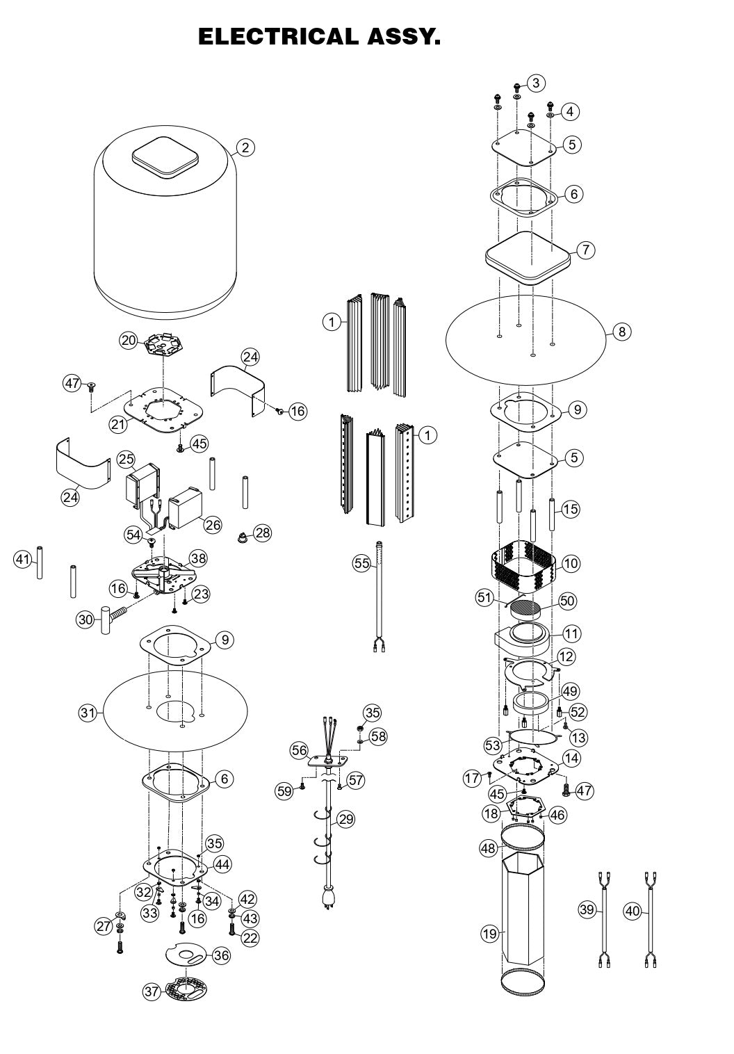 GBX8B GloBug Lighting Electrical Assembly Parts by Multiquip