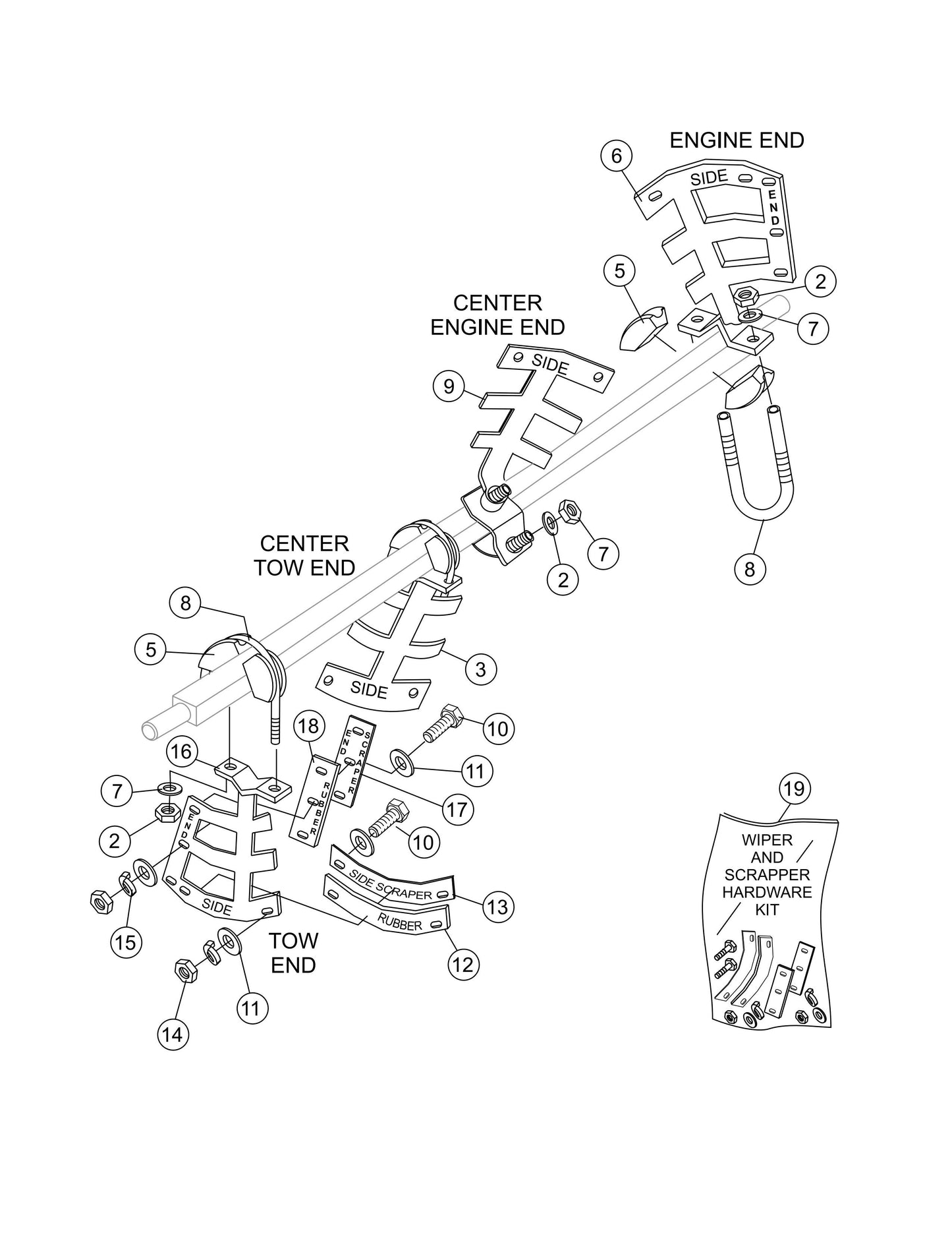 Paddle Blades Assembly Parts- EM120 Hydraulic Plaster and Motor Mixer