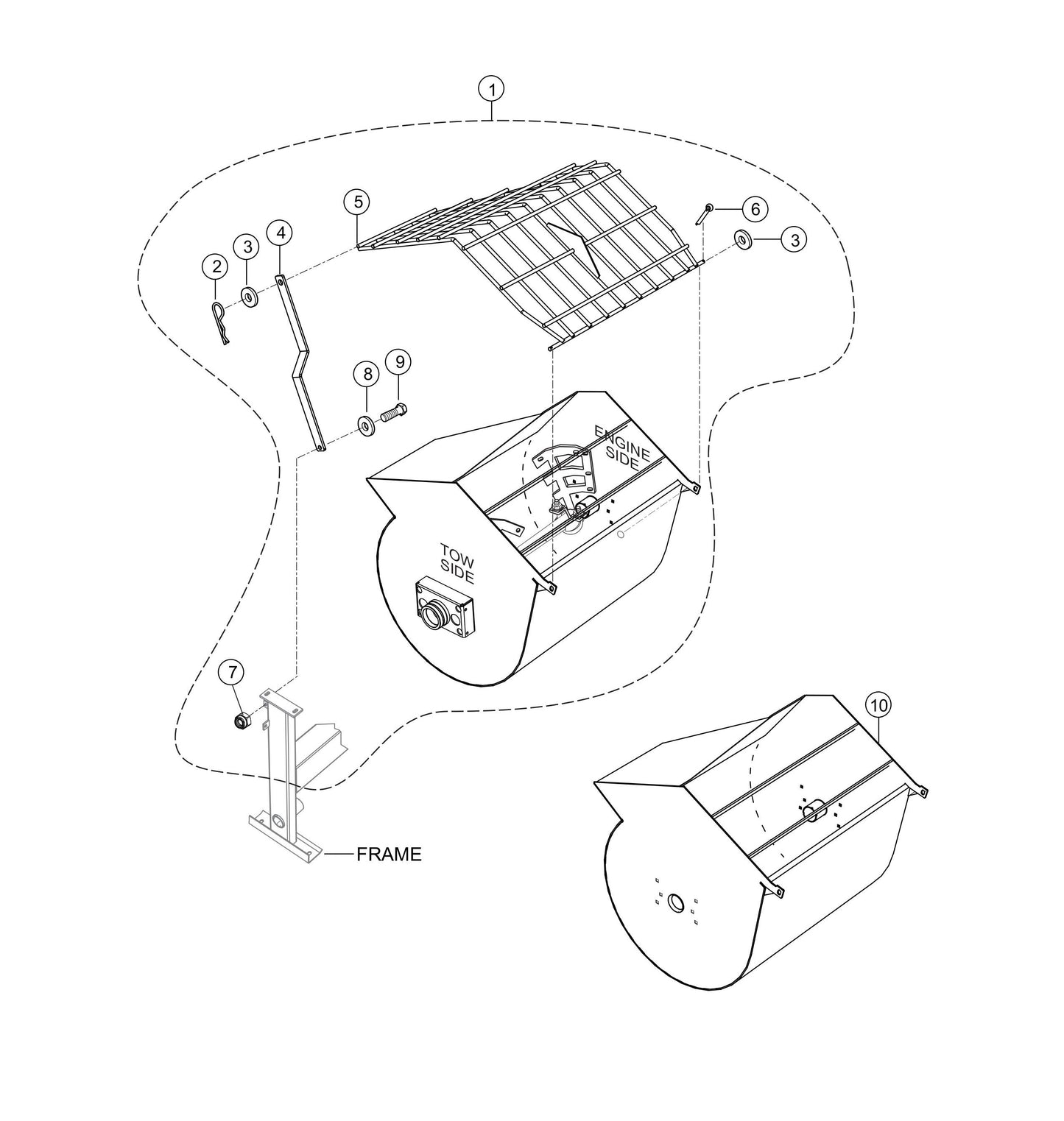 Drum And Shaft Assembly Parts- EM120 Hydraulic Plaster and Motor Mixer