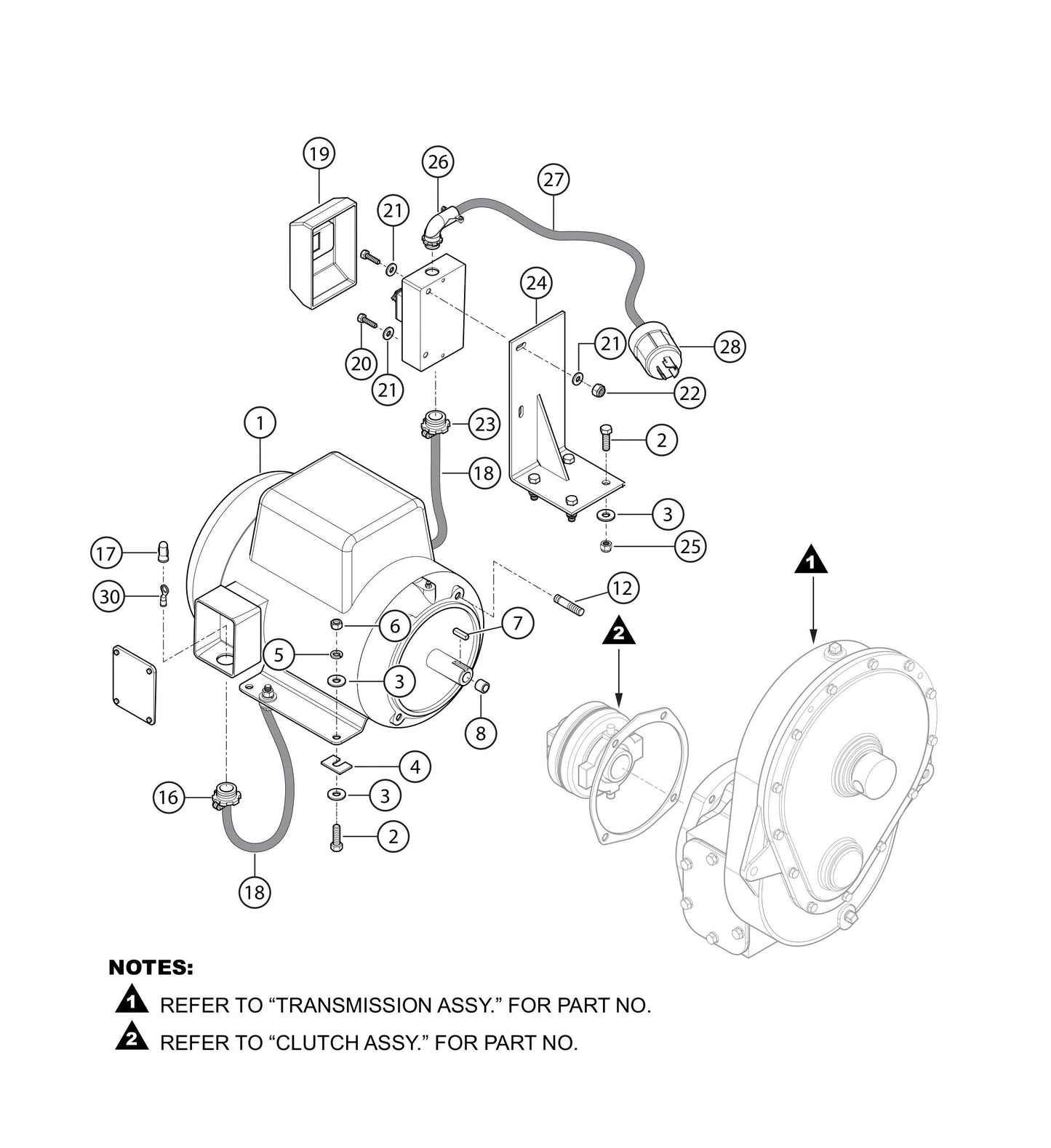 Electric Motor Assembly 1Q 230 VAC, 60 HZ Parts- EM12M, EM12ME51, EM12ME53 Mechanical Drive by Plaster and Motar Mixer