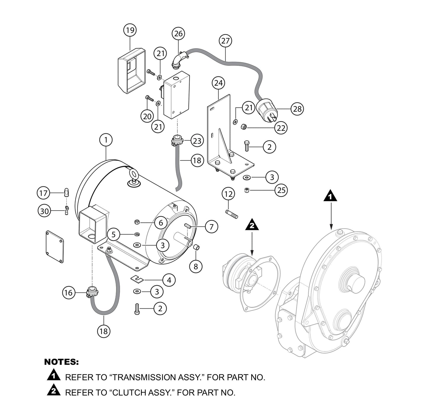 Electric Motor Assembly 3Q 230/460 VAC, 60 HZ Parts- EM12M, EM12ME51, EM12ME53 Mechanical Drive by Plaster and Motar Mixer