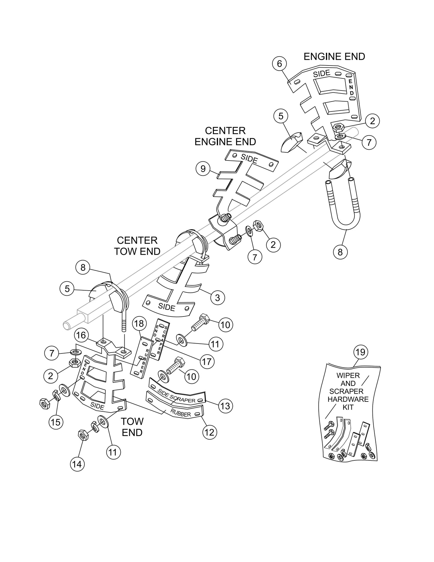 Paddle Blades Assembly Parts- EM12M, EM12ME51, EM12ME53 Mechanical Drive by Plaster and Motar Mixer