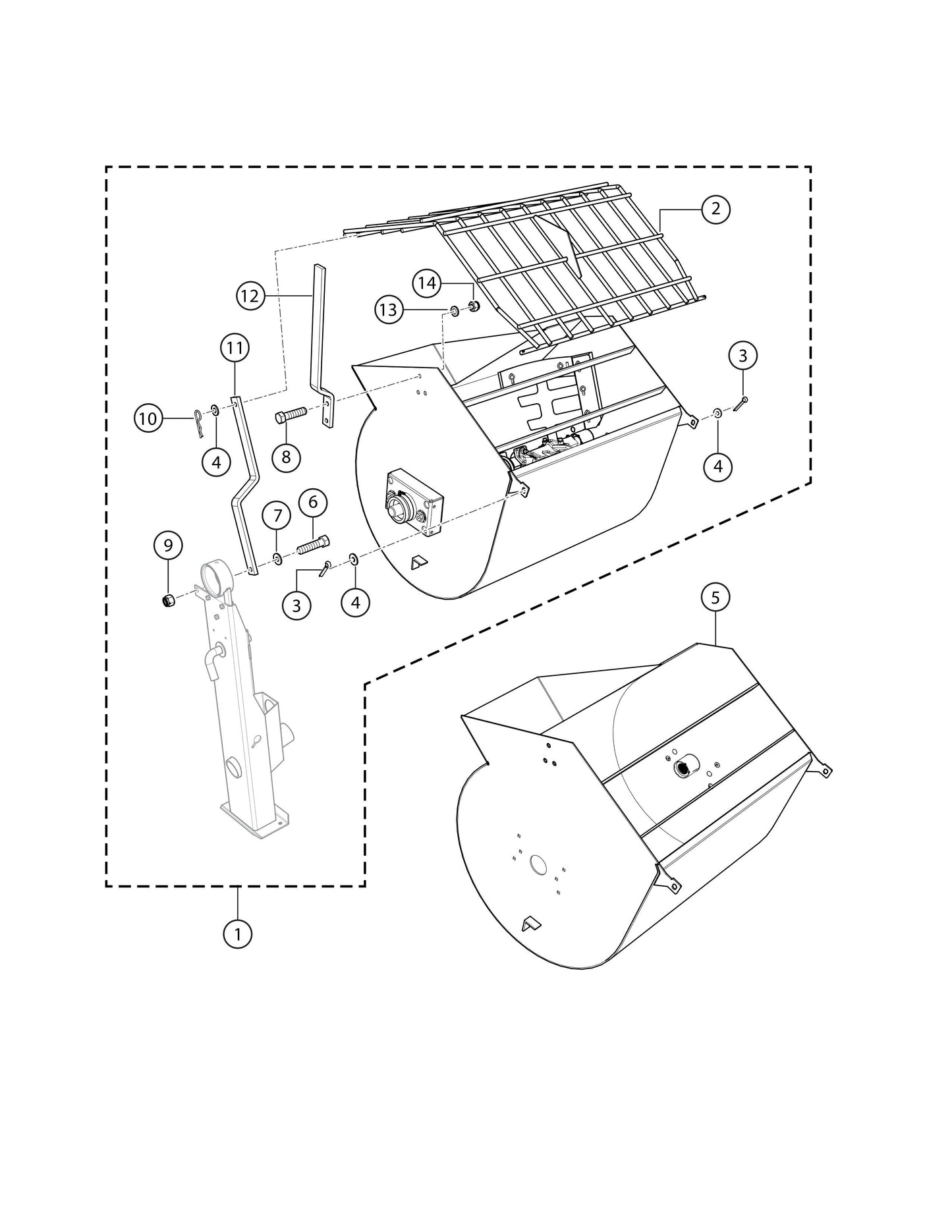 Drum And Shaft Assembly Parts- EM12M, EM12ME51, EM12ME53 Mechanical Drive by Plaster and Motar Mixer