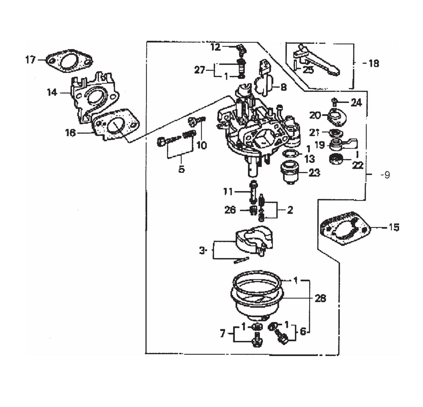 Carburetor Assembly Parts- EM90S (Steel), EM90P (Plastic) Plaster And Motor Mixer