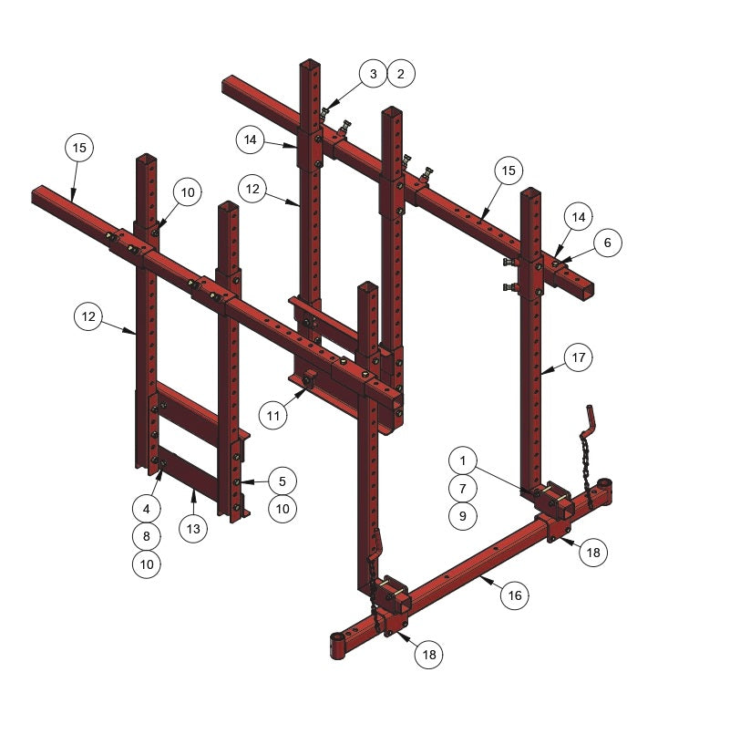 WB1224 End Frame Bracket - Bridge Deck Style Assembly Parts by Allen Engineering