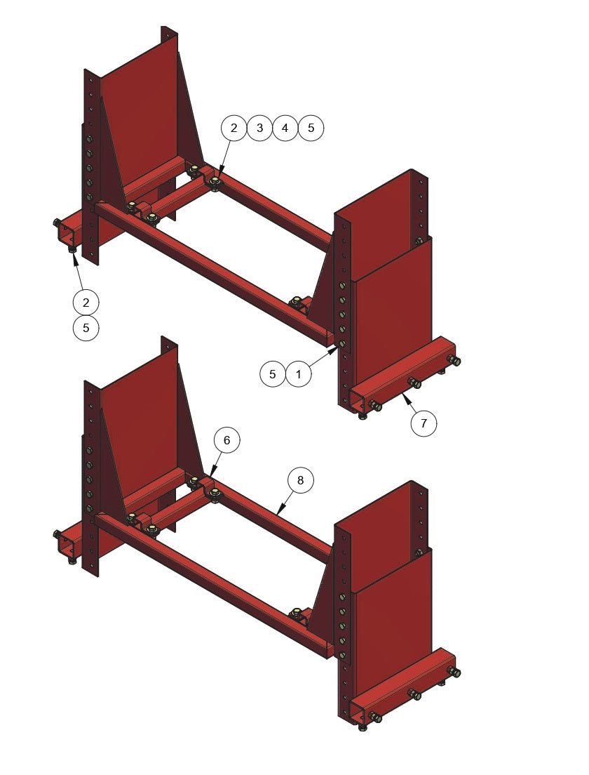 WB1224 Endframe Bracket Assembly Parts by Allen Engineering