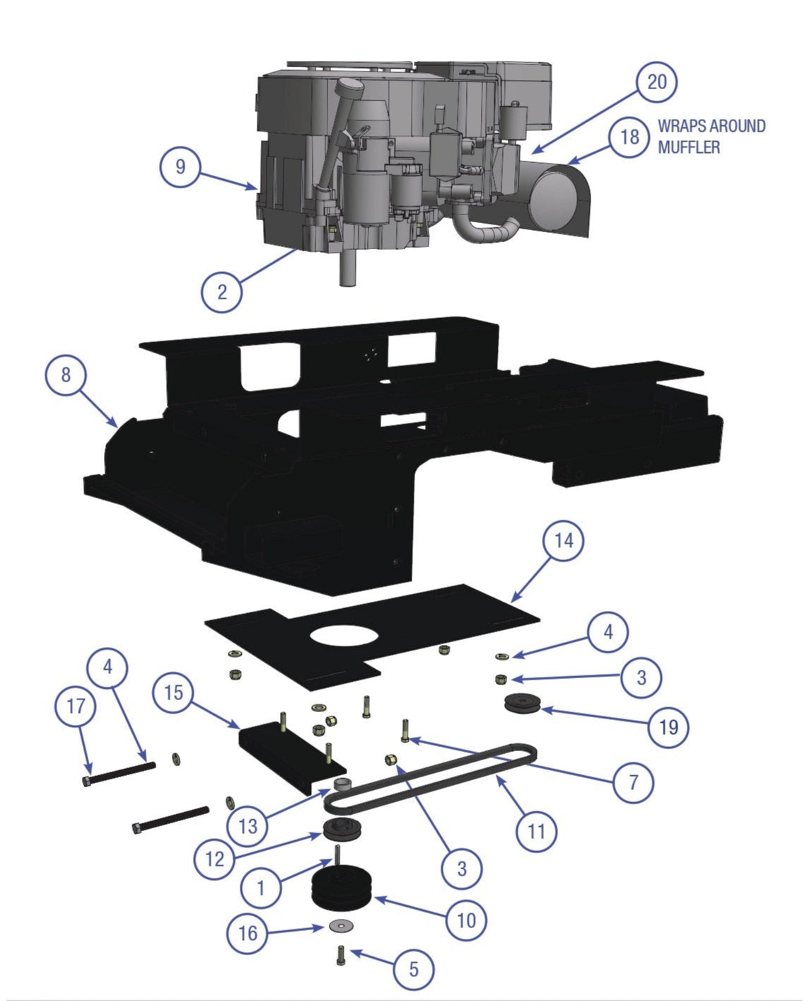 AT16 Engine Mount Assembly Parts By Allen Engineering