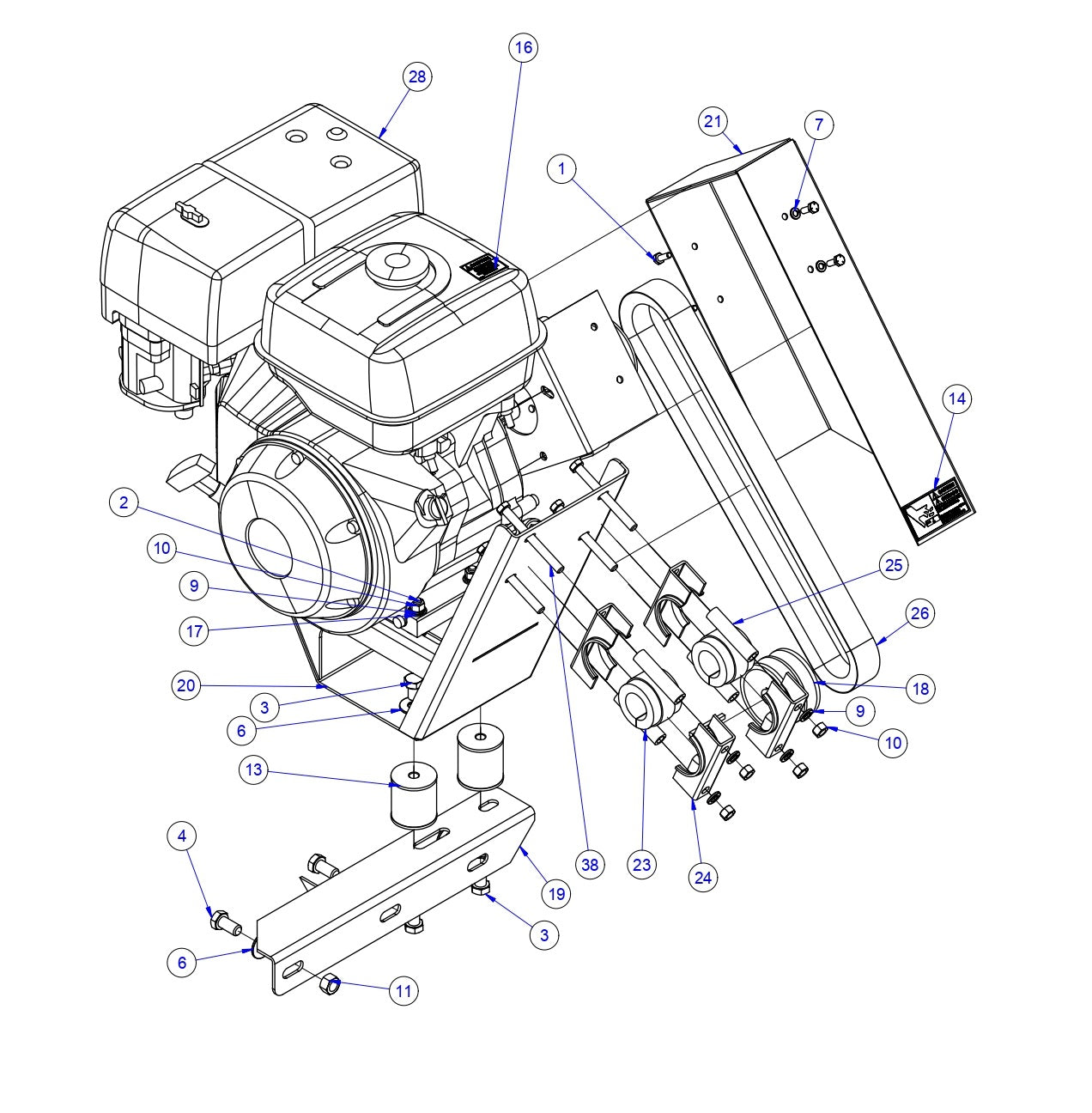 SE12 Engine Mount Assembly Parts By Allen Engineering