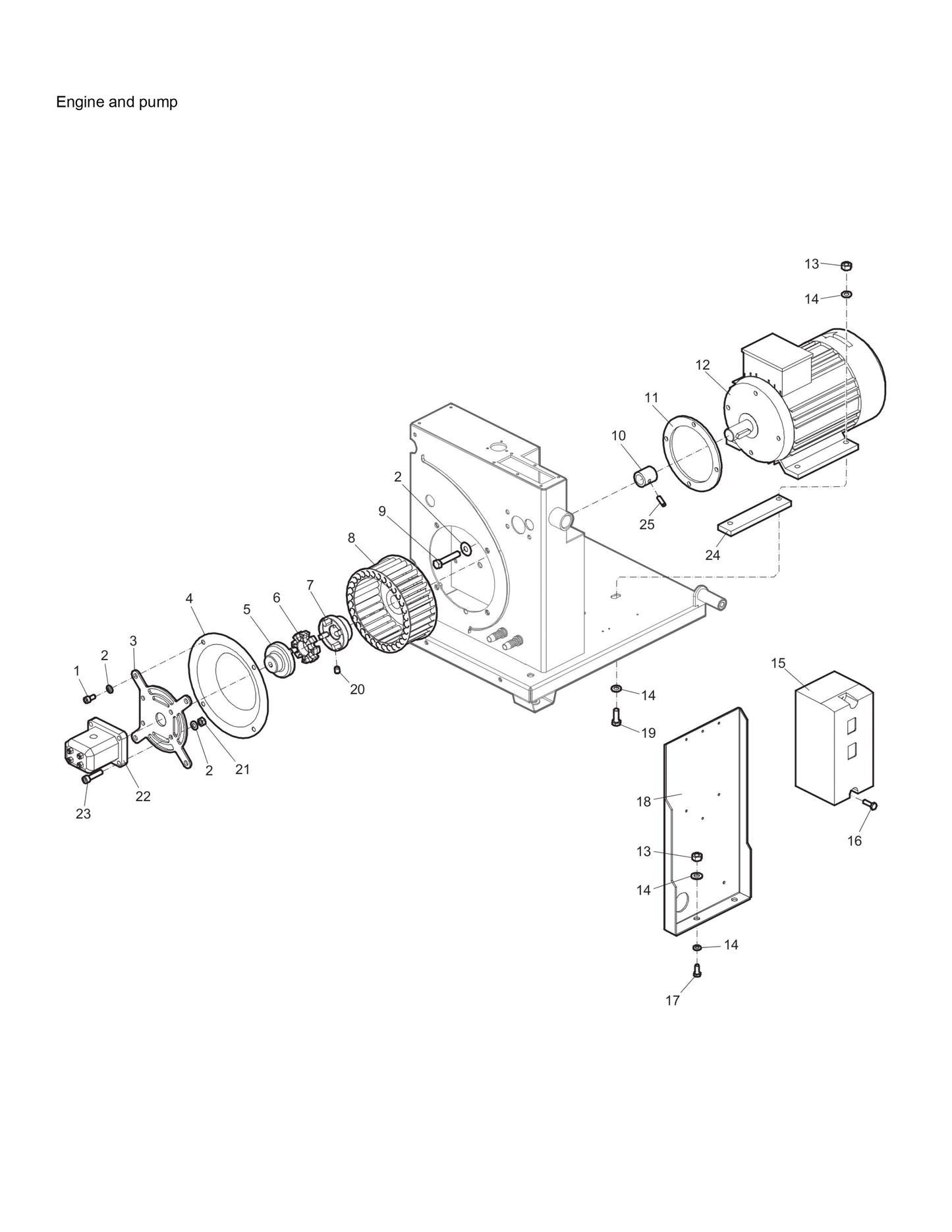 PAC E 6 s/n BGF0000474 - BGF098978 Hydraulic Powerpack Engine And Pump Assembly Parts By Chicago Pneumatics