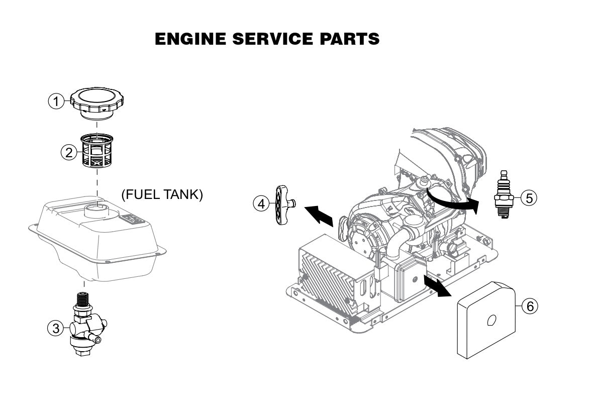 GBX4S, GBX8B GloBug Lighting Engine Service Parts by Multiquip