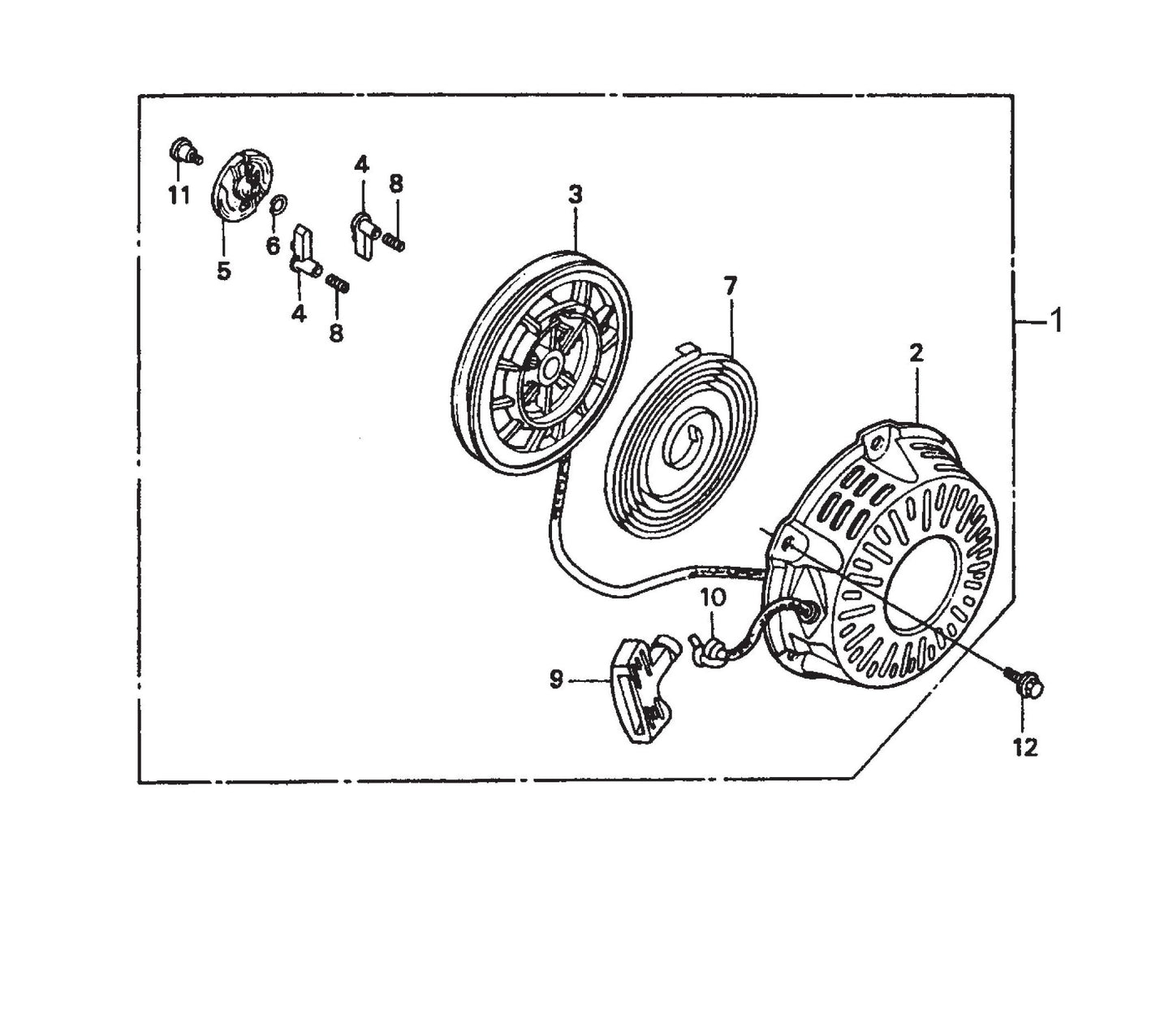 EPOXY/M SERIES Recoil Starter Assembly Parts by Multiquip Whiteman