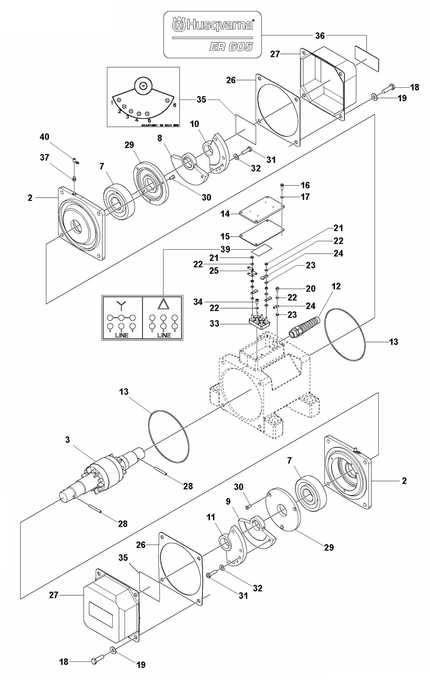 ER 605 Product Complete Assembly Parts by husqvarna
