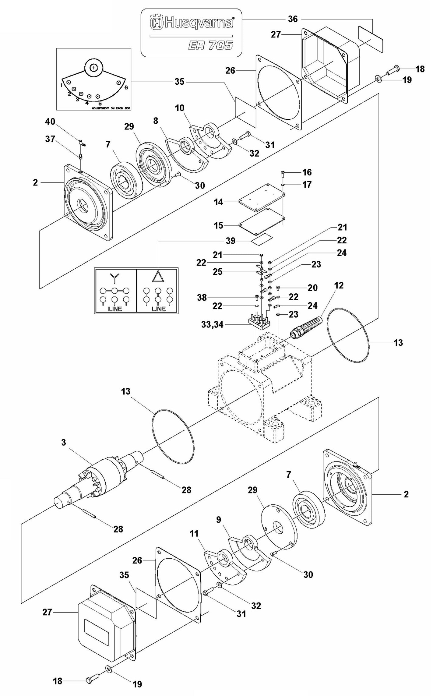 ER 705 Product Complete Assembly Parts by husqvarna