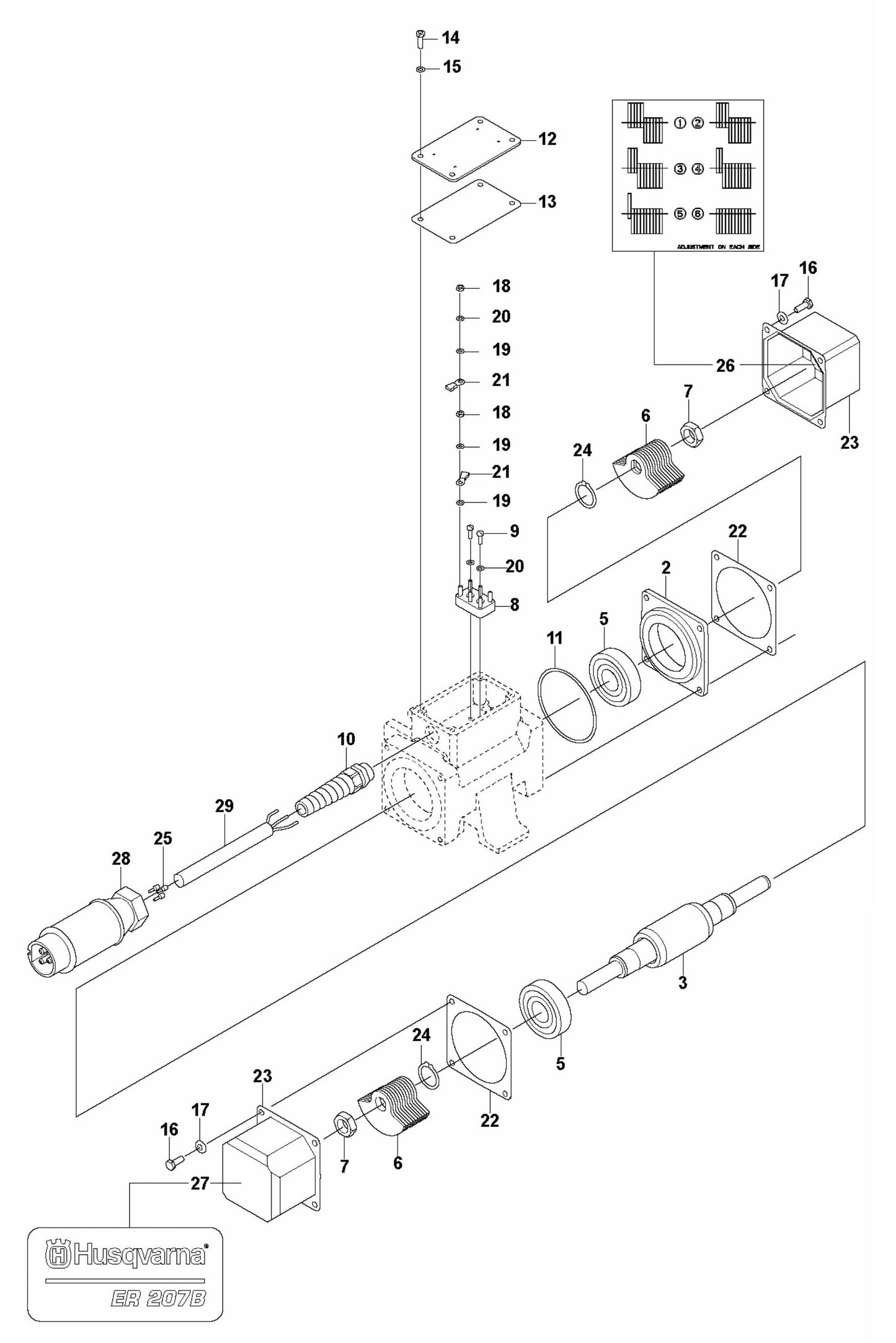 ER 207B Product Complete Assembly Parts by husqvarna