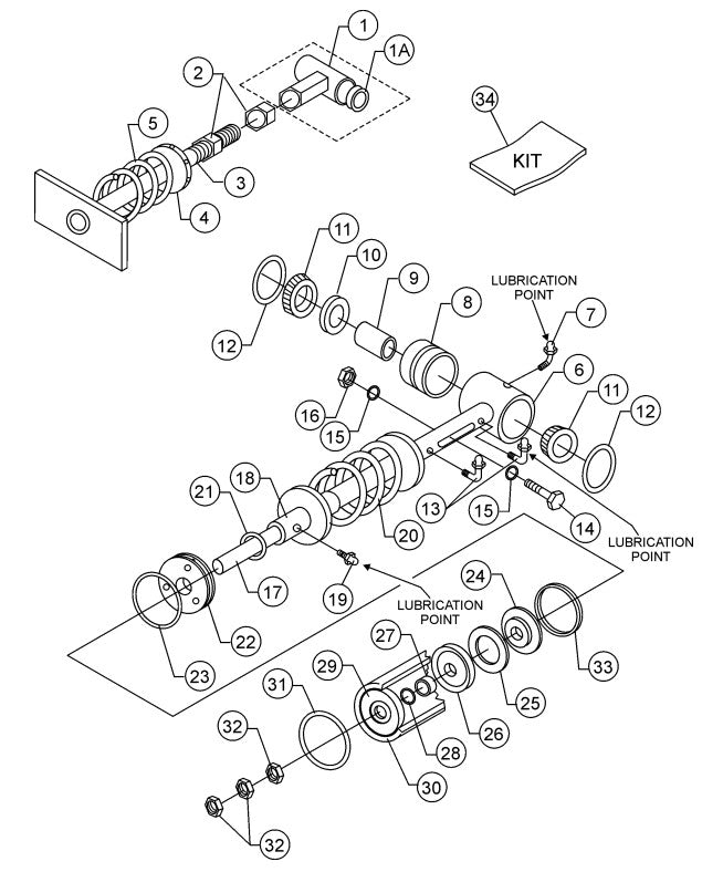 Compensator Piston Rod Assembly Parts-C30HDN NISSAN ENGINE