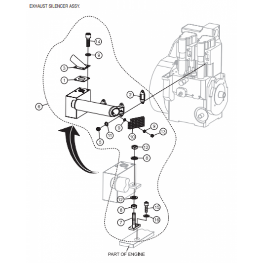 P33/24 HHM-HHMR — Exhaust Silencer Assembly Parts By Multiquip
