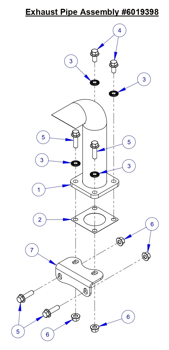 CC9074DK Exhaust Pipe Assembly Parts